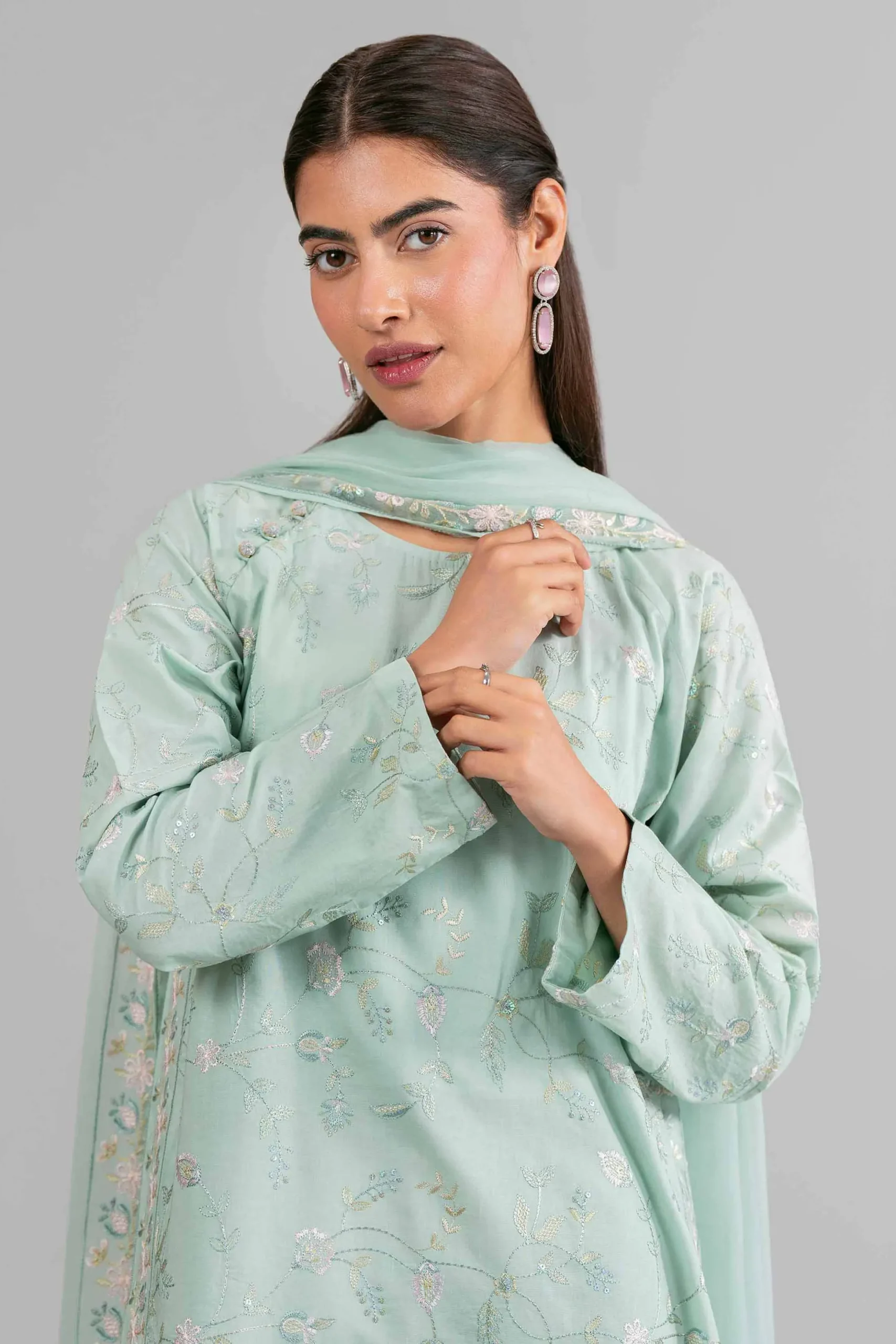 3 Piece - Embroidered Suit - 42619941