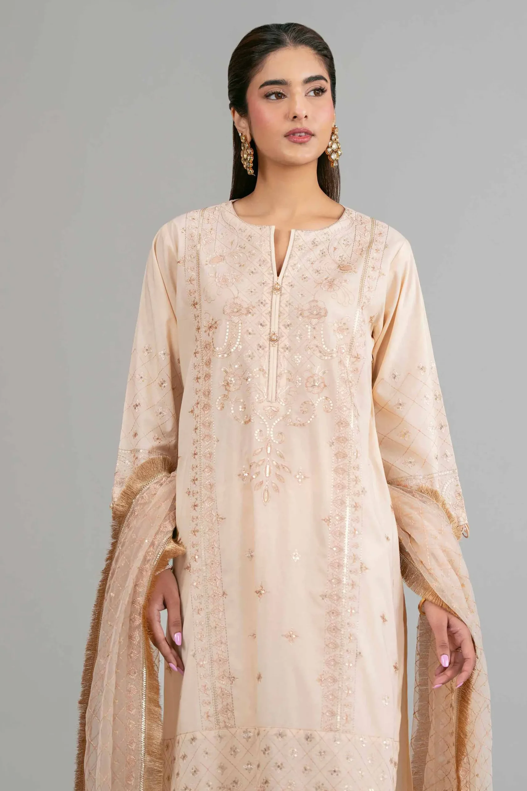 3 Piece - Embroidered Suit - 42619953