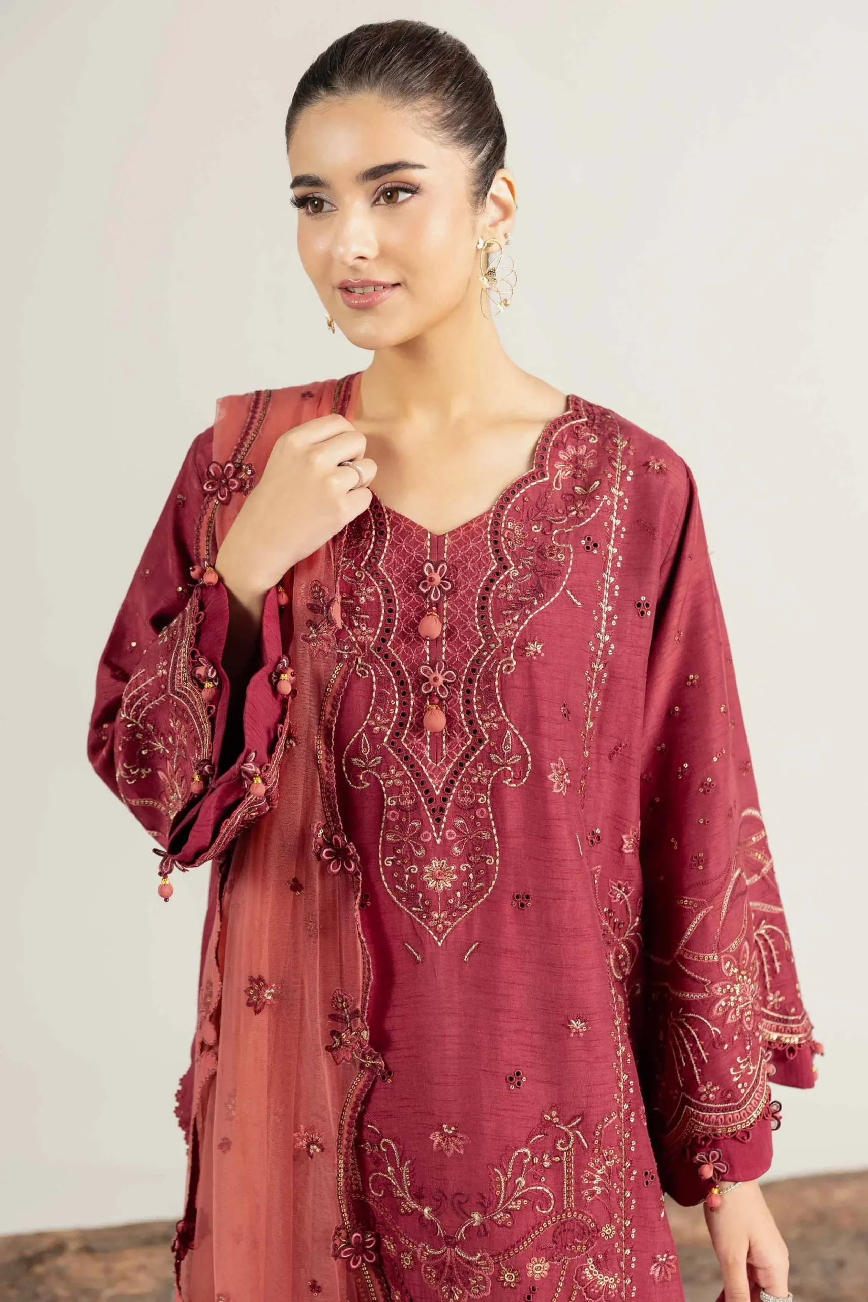 3 Piece - Embroidered Suit - 42502772