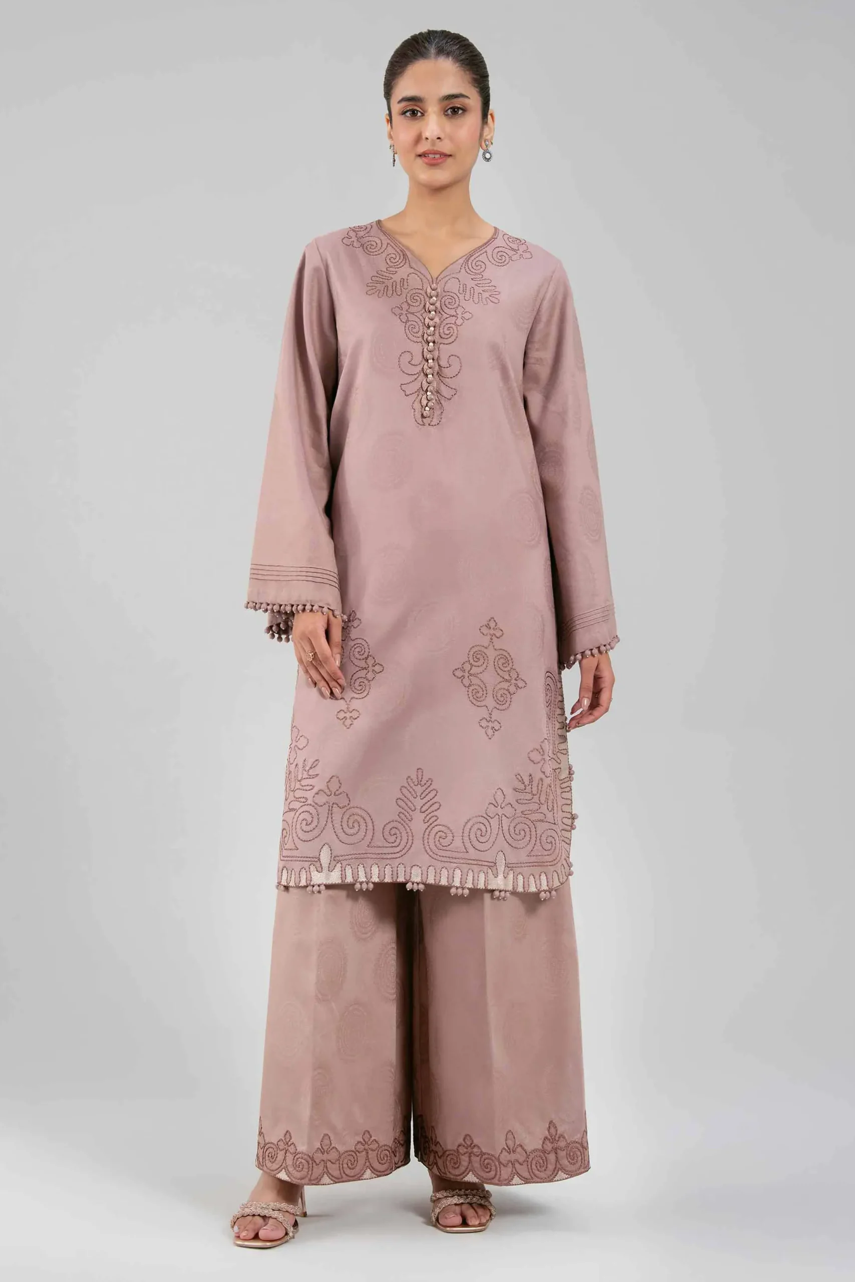 2 Piece - Embroidered Suit - 42503737
