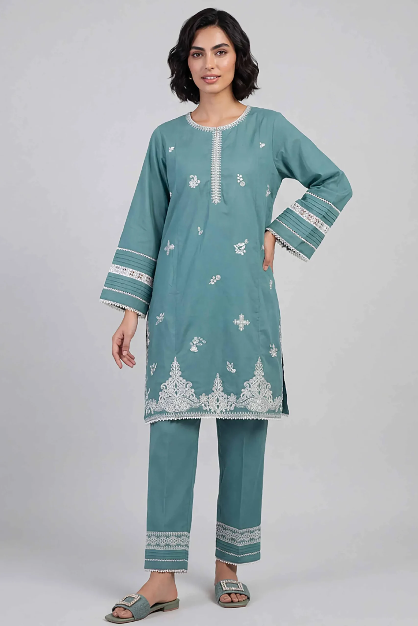 2 Piece - Embroidered Suit - 42601638
