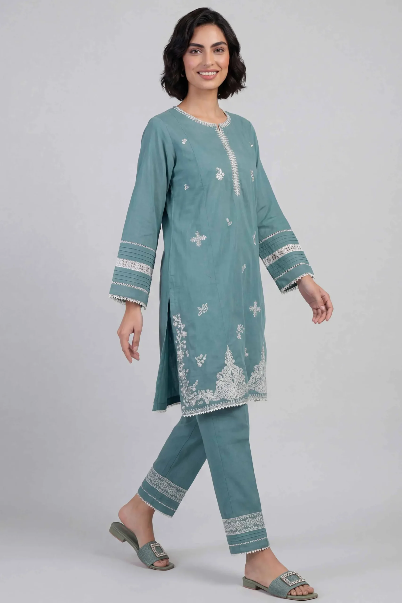2 Piece - Embroidered Suit - 42601638