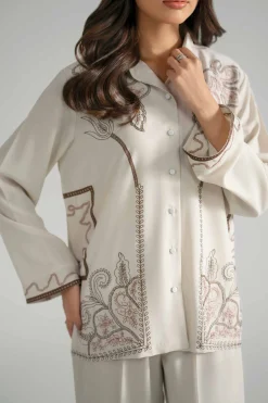 2 Piece - Embroidered Suit - AS26-26