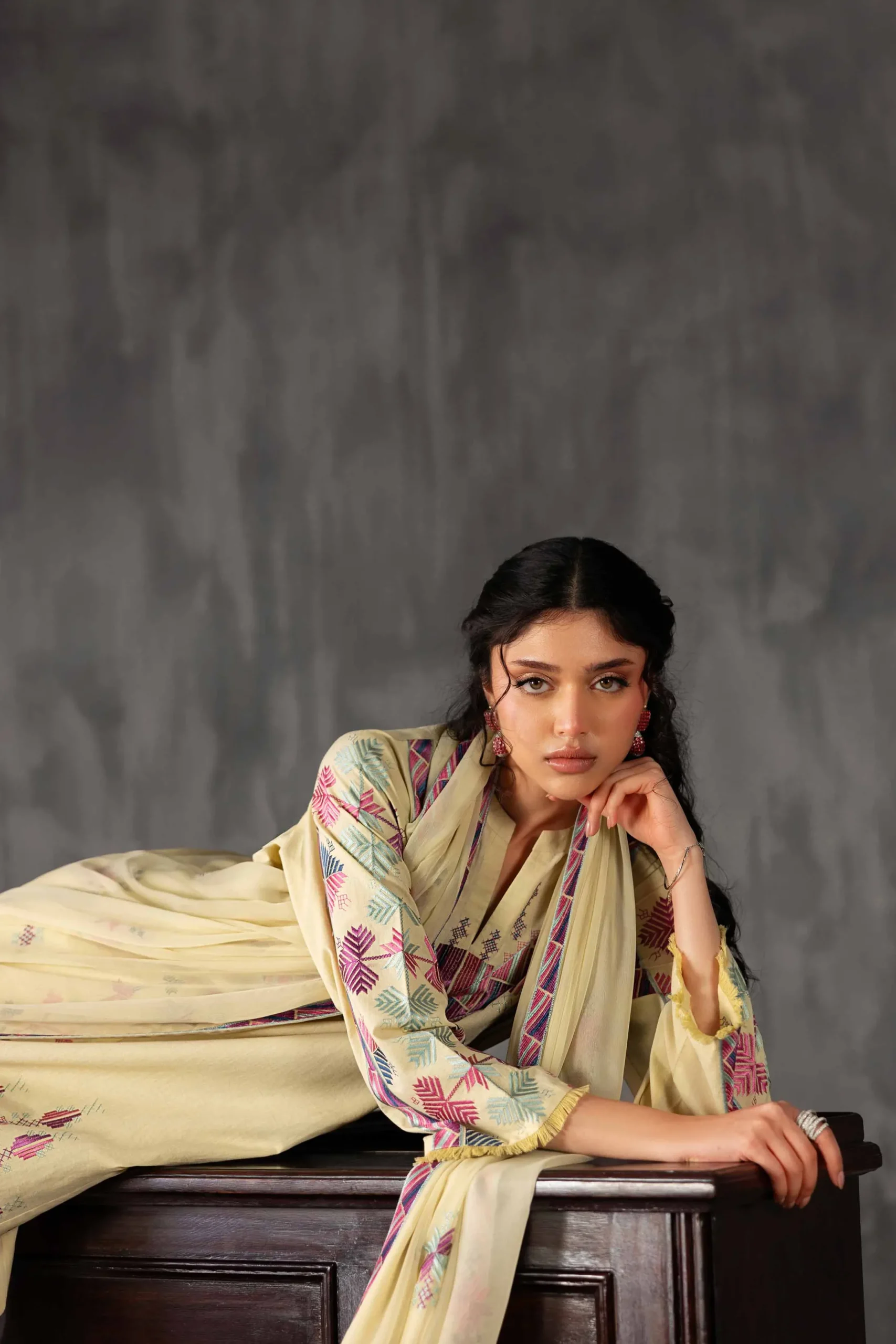 3 Piece - Embroidered Suit - KFE26-94