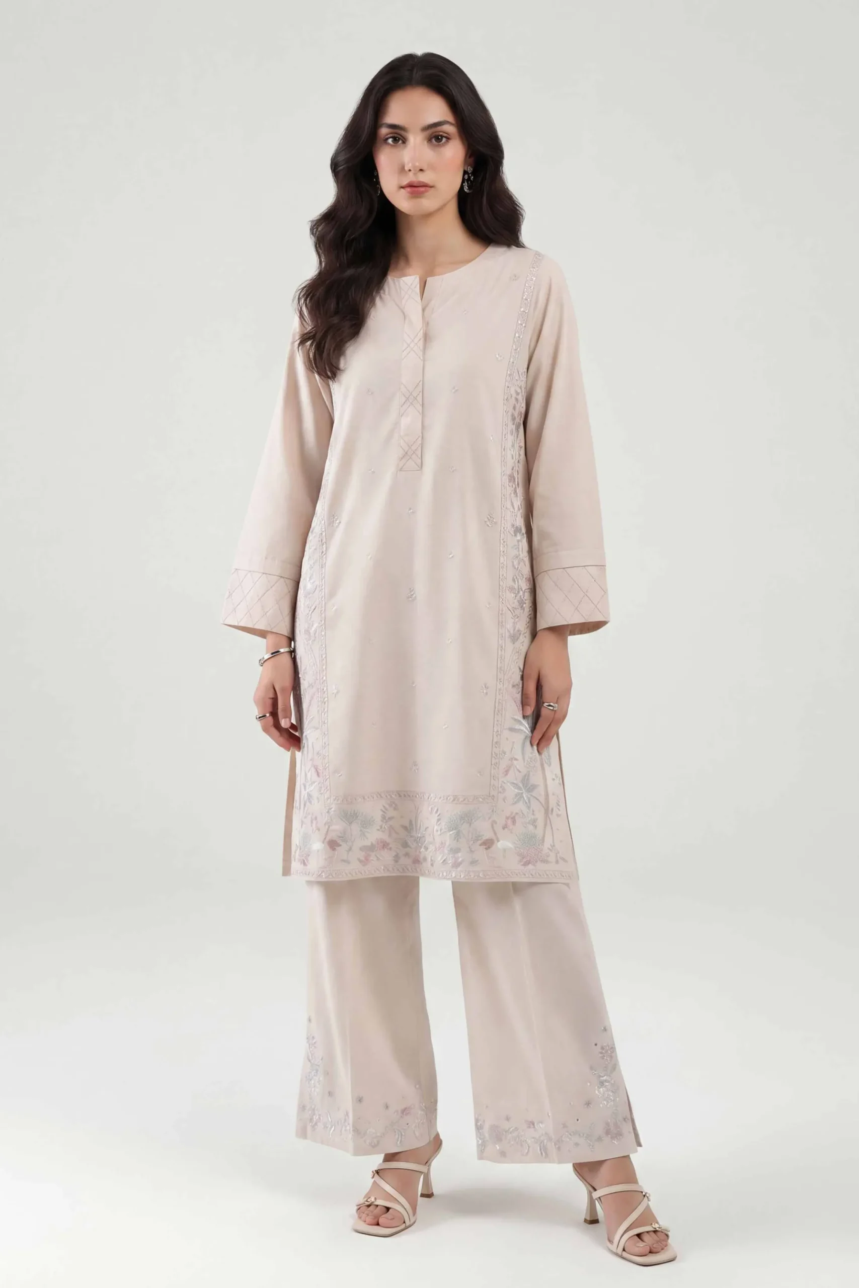2 Piece - Embroidered Suit - KFE26-158