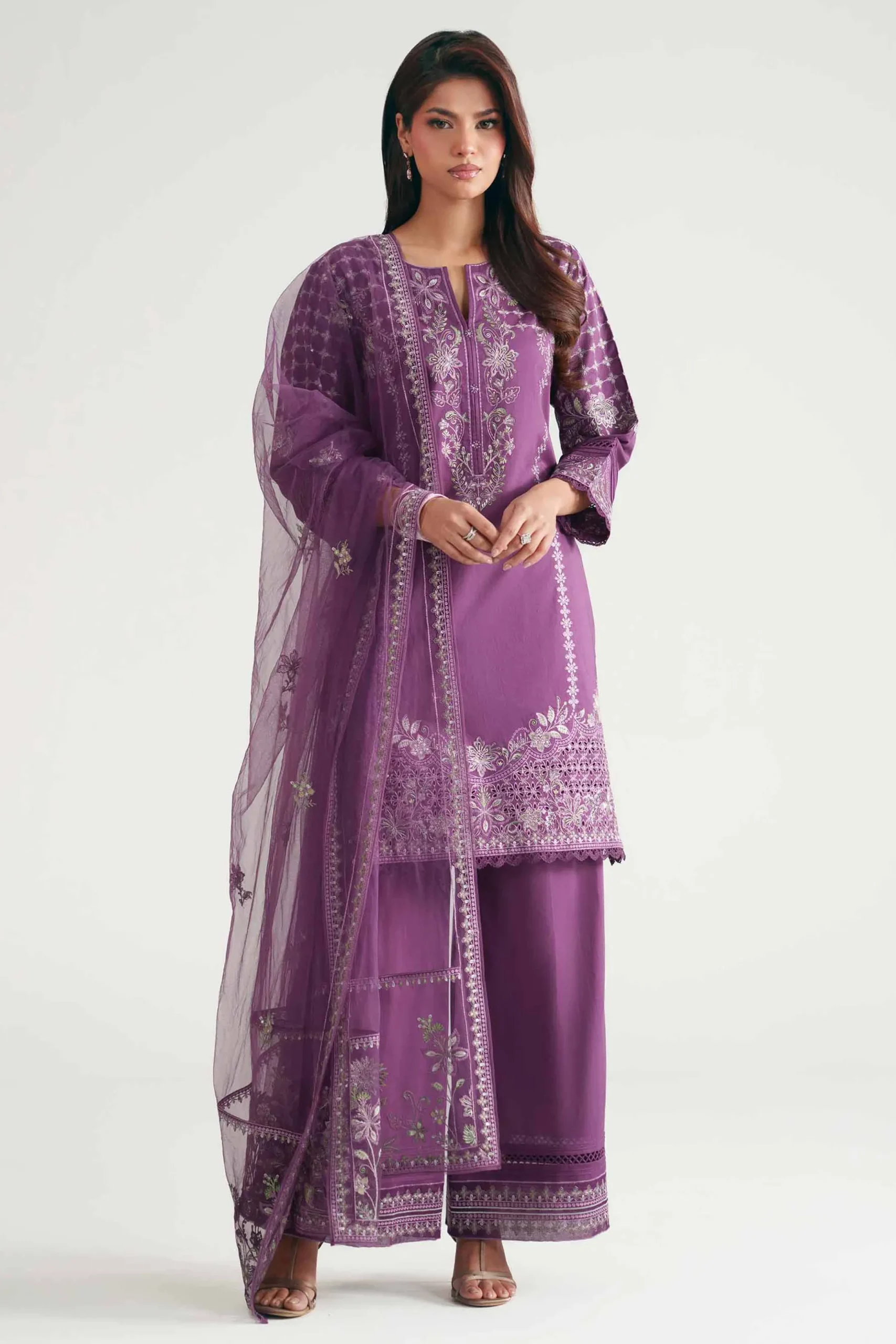 3 Piece - Embroidered Suit - KFE26-181