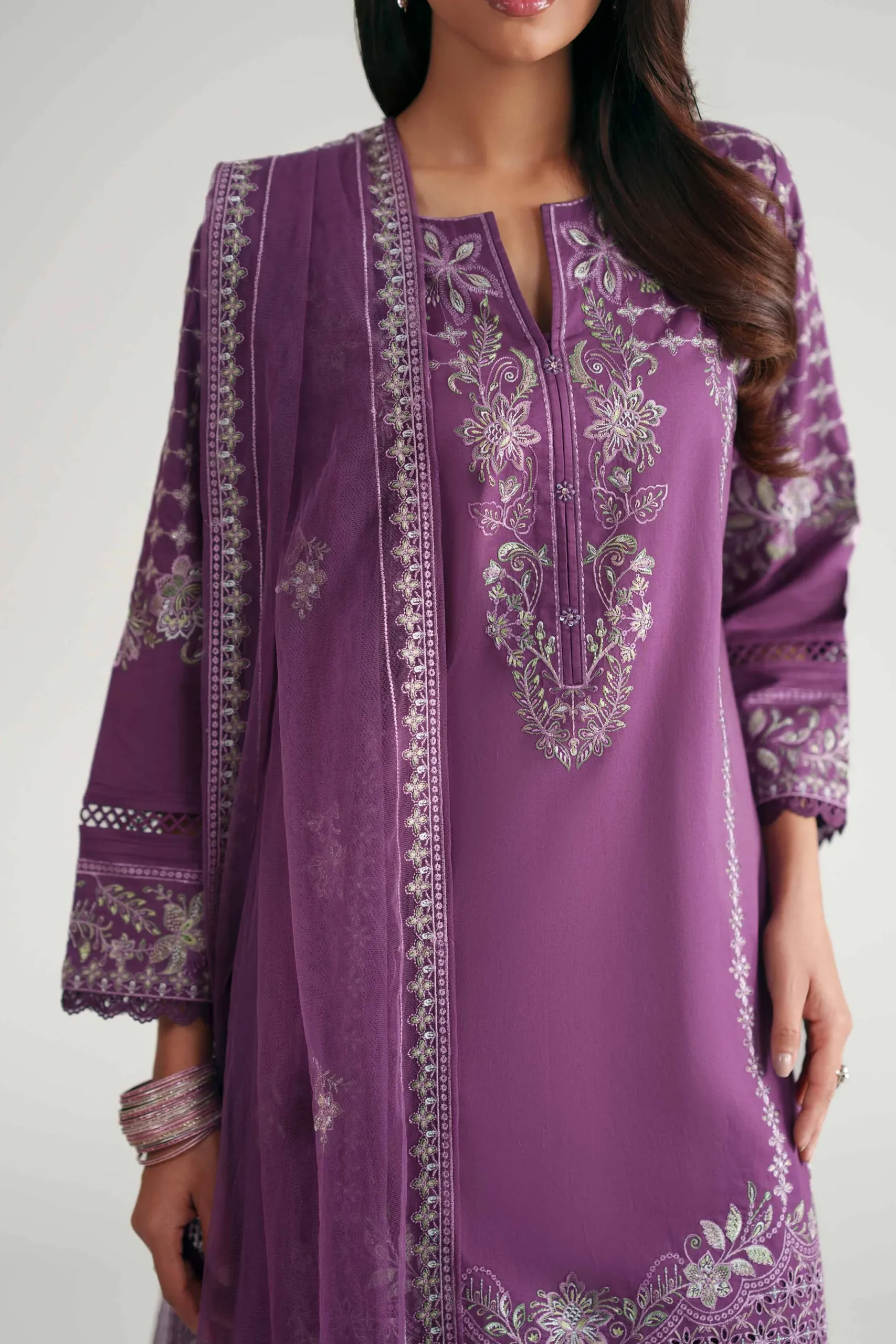 3 Piece - Embroidered Suit - KFE26-181
