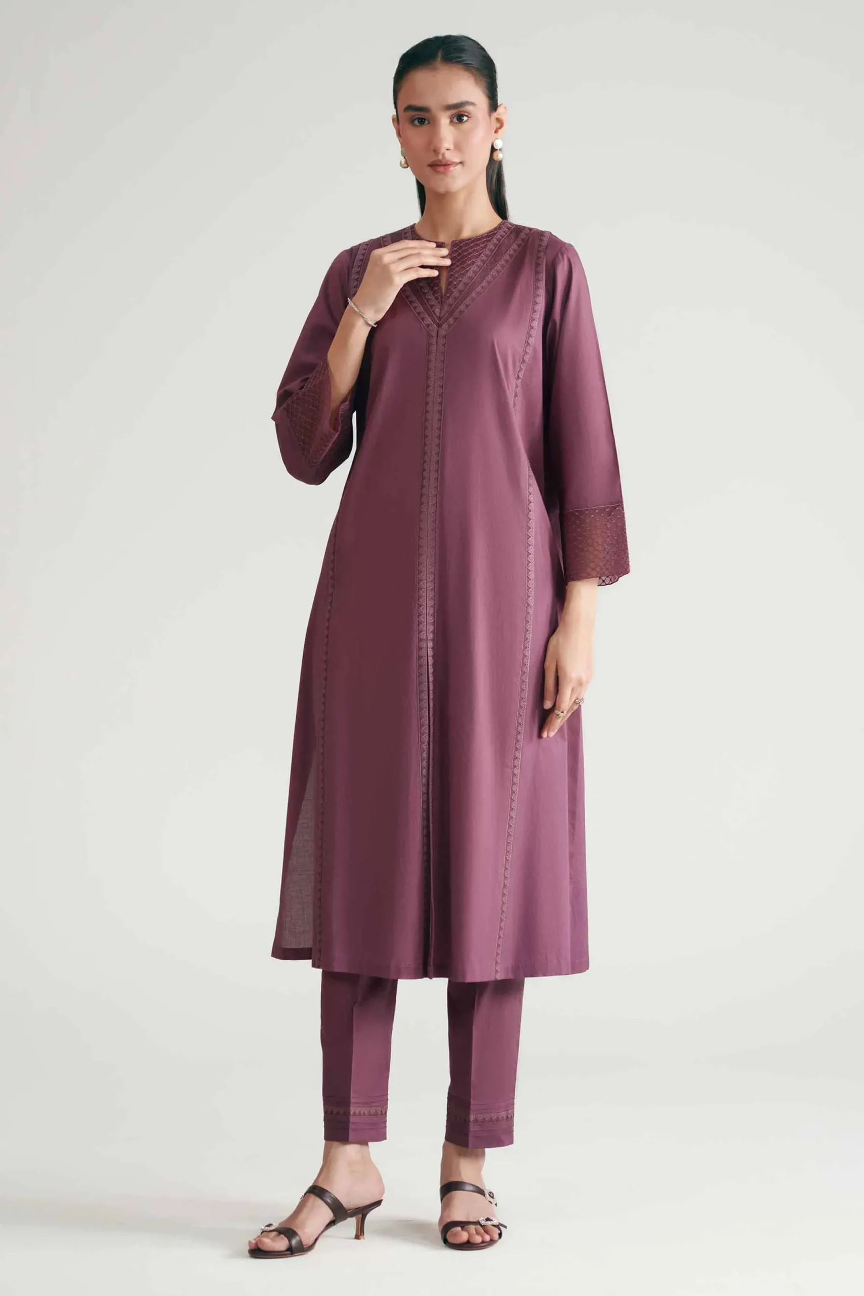 2 Piece - Embroidered Suit - KFE26-170