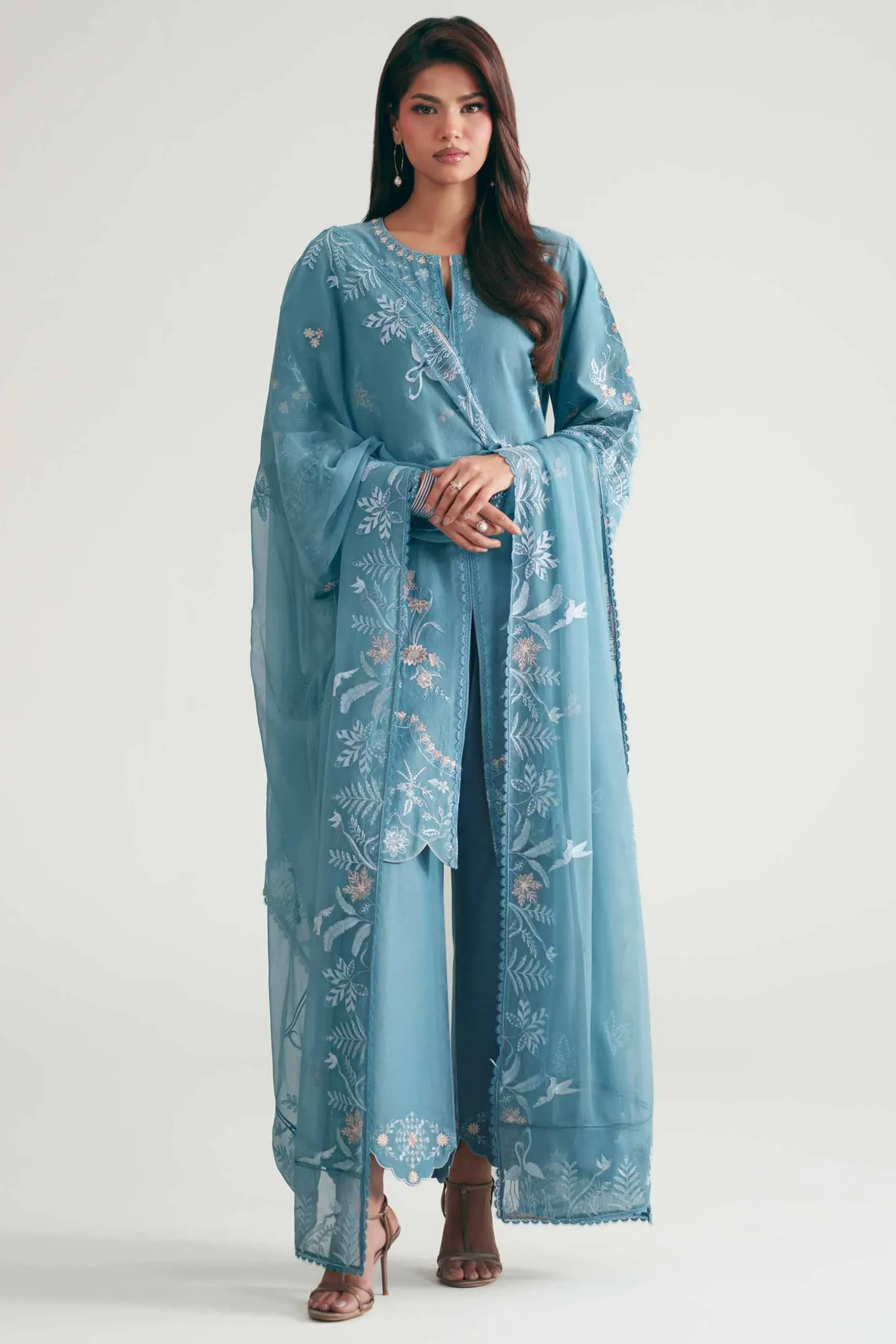 3 Piece - Embroidered Suit - KFE26-218