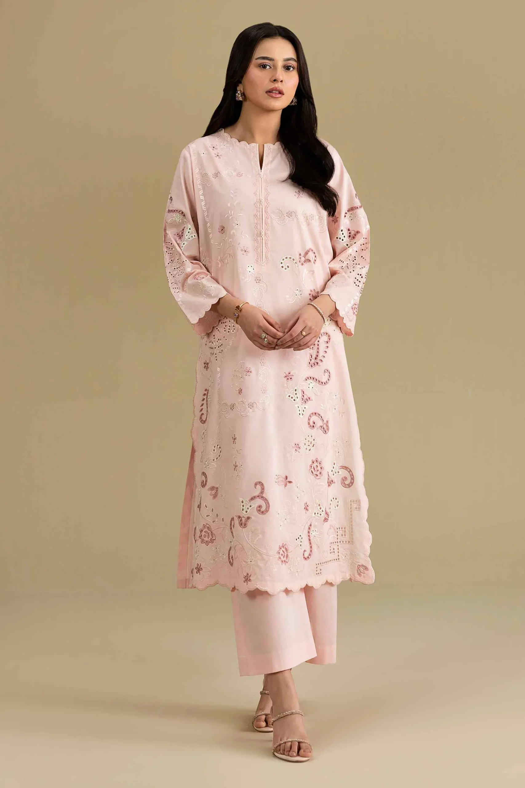 2 Piece - Embroidered Suit - KFE26-164