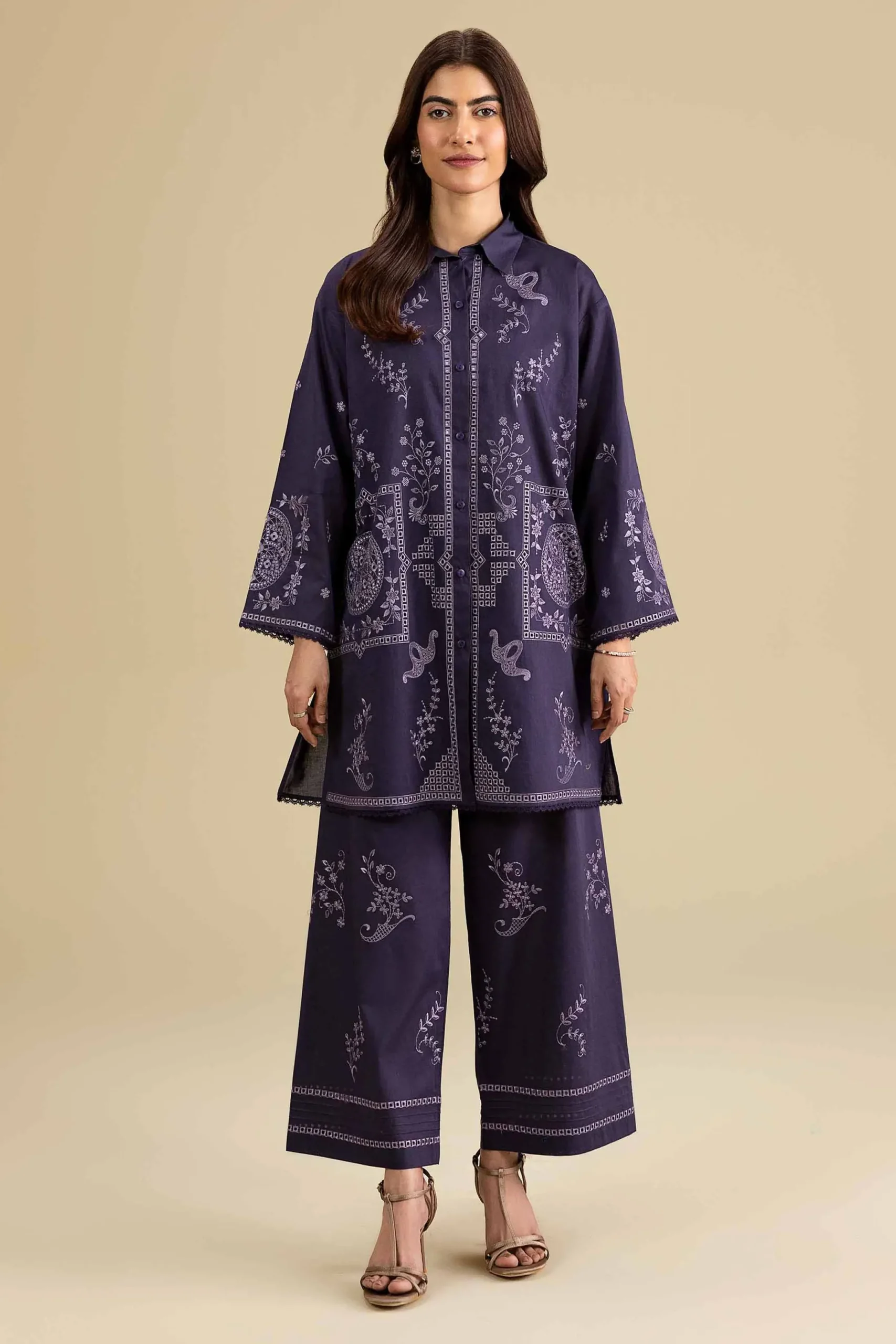 2 Piece - Embroidered Suit - KFE26-156