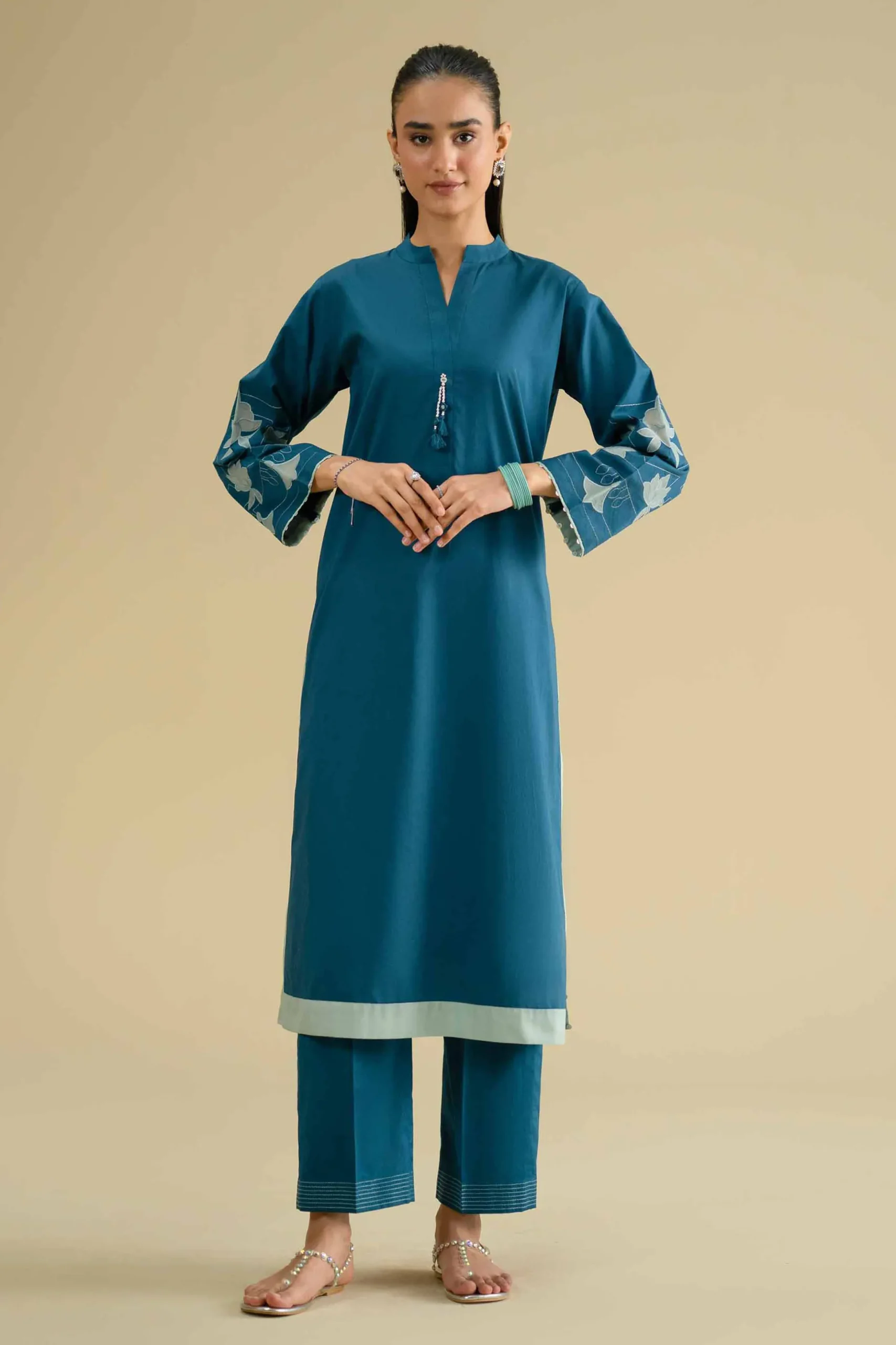 2 Piece - Embroidered Suit - KFE26-45