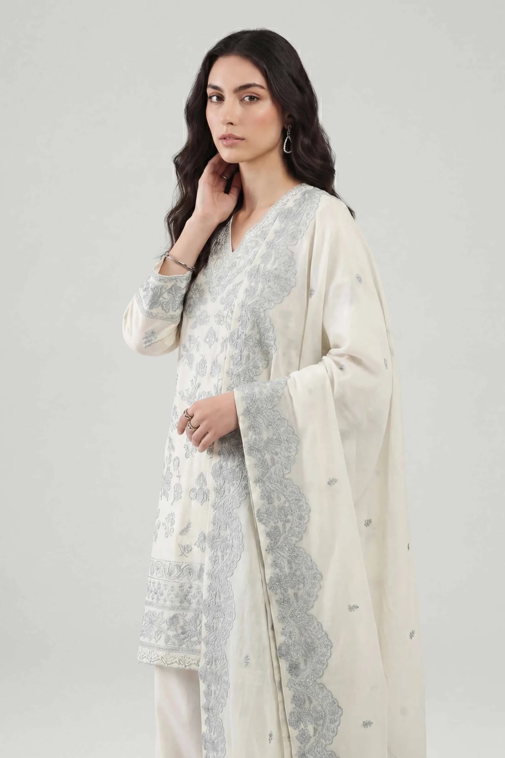 3 Piece - Embroidered Suit - KFE26-212