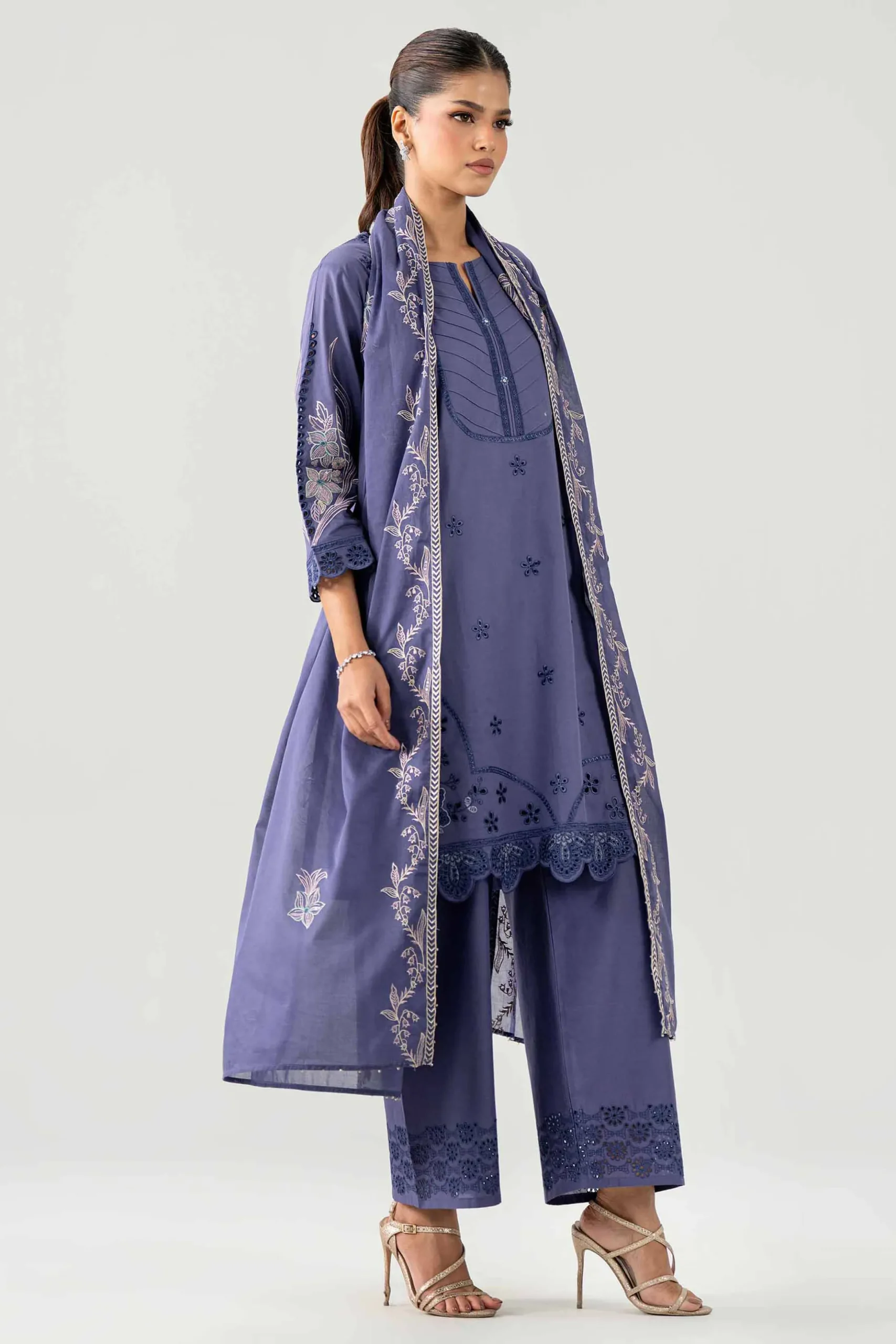 3 Piece - Embroidered Suit - KFE26-186
