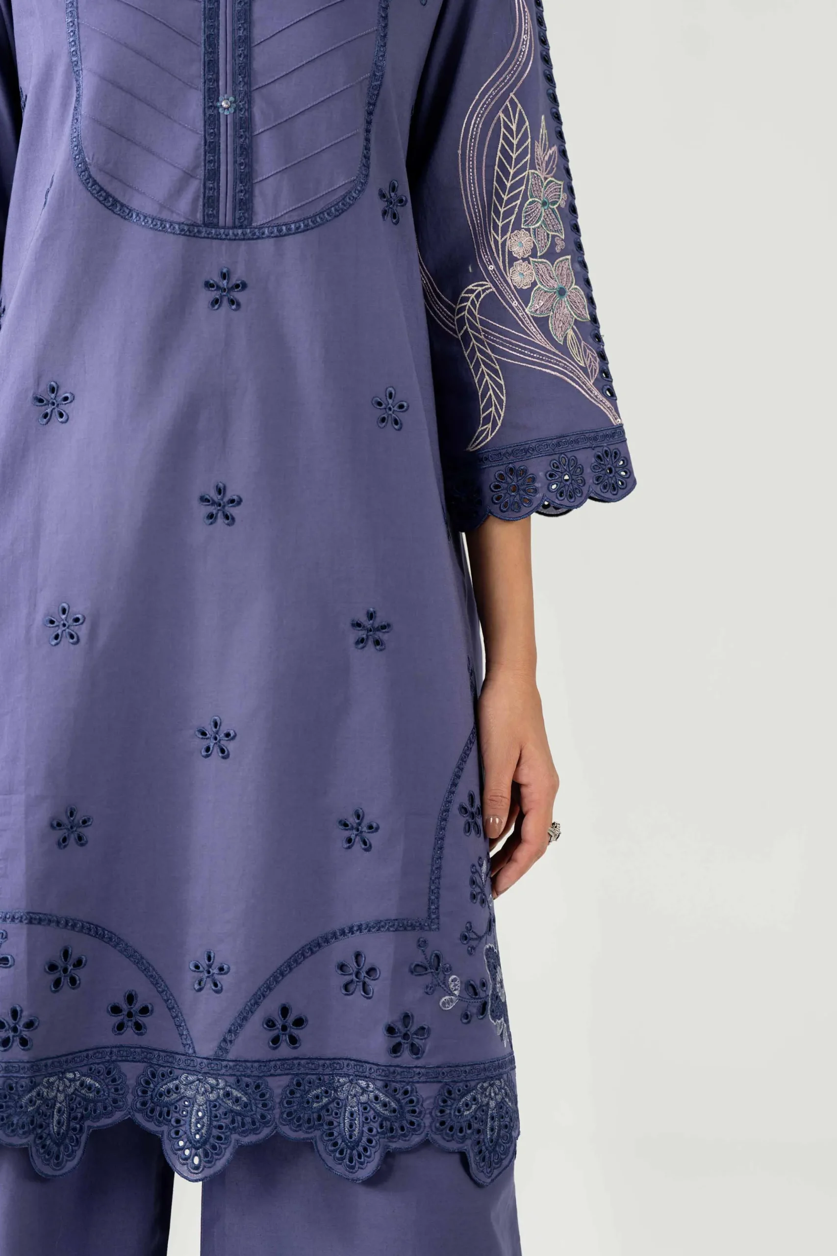 3 Piece - Embroidered Suit - KFE26-186
