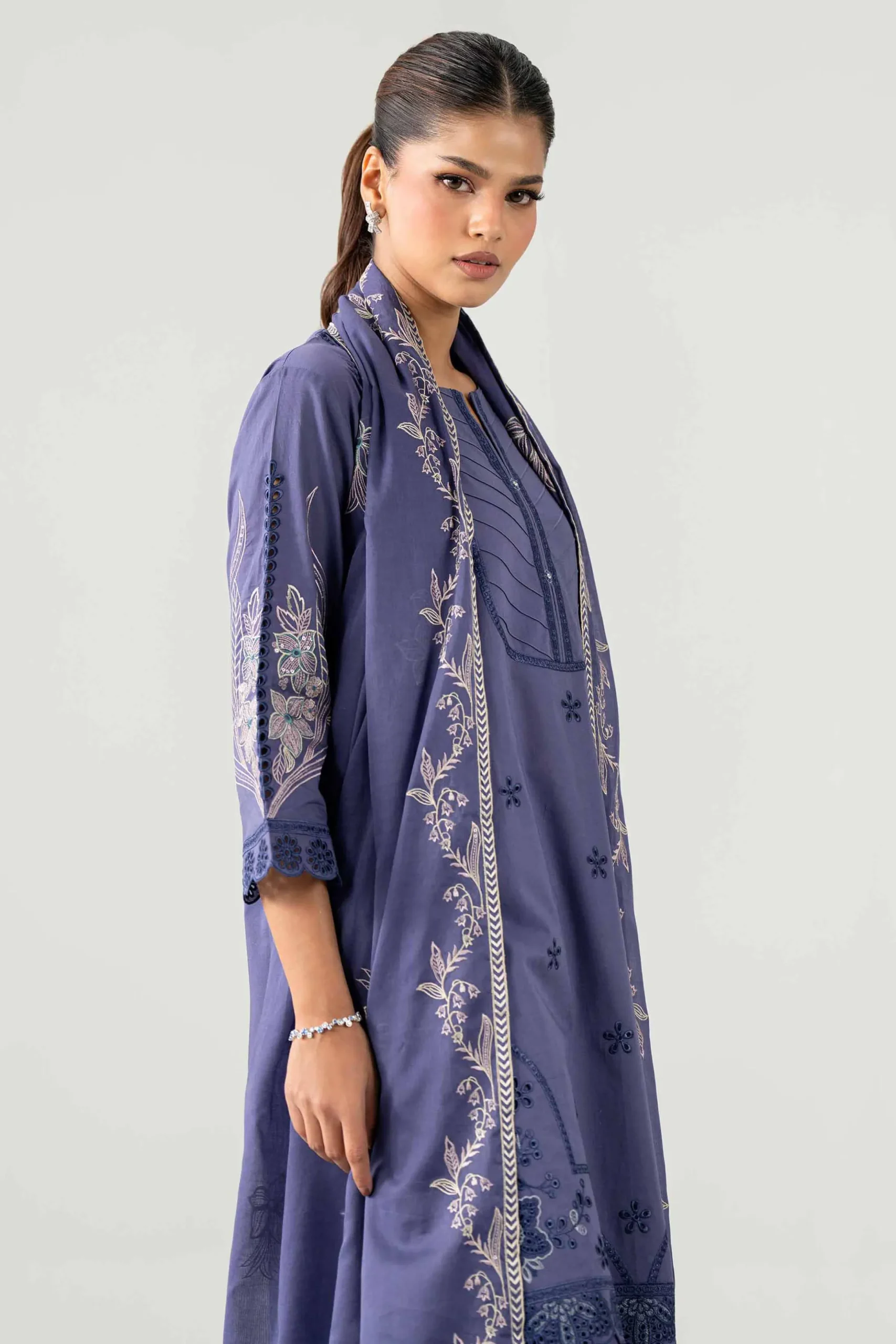 3 Piece - Embroidered Suit - KFE26-186