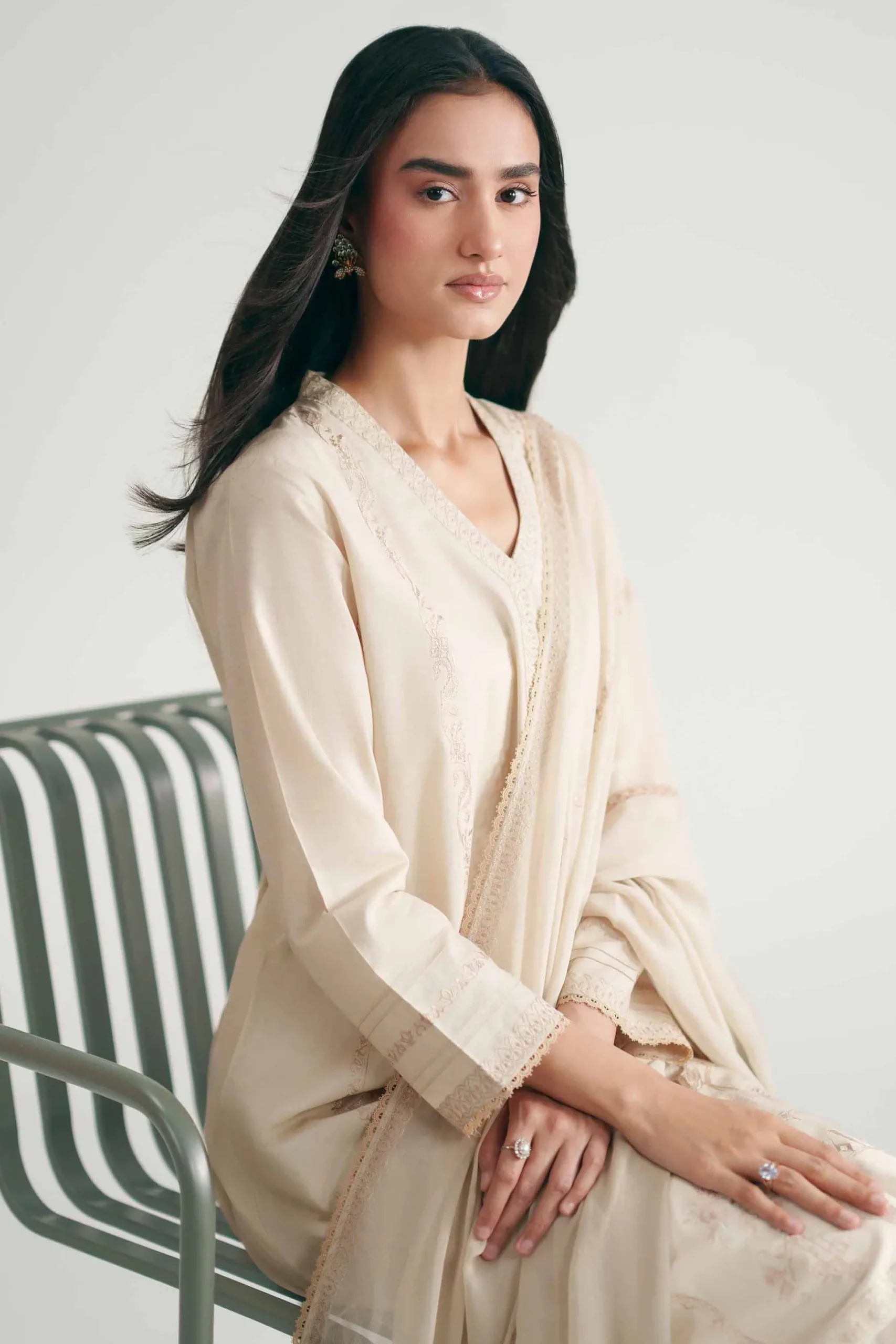 3 Piece - Embroidered Suit - KFE26-104