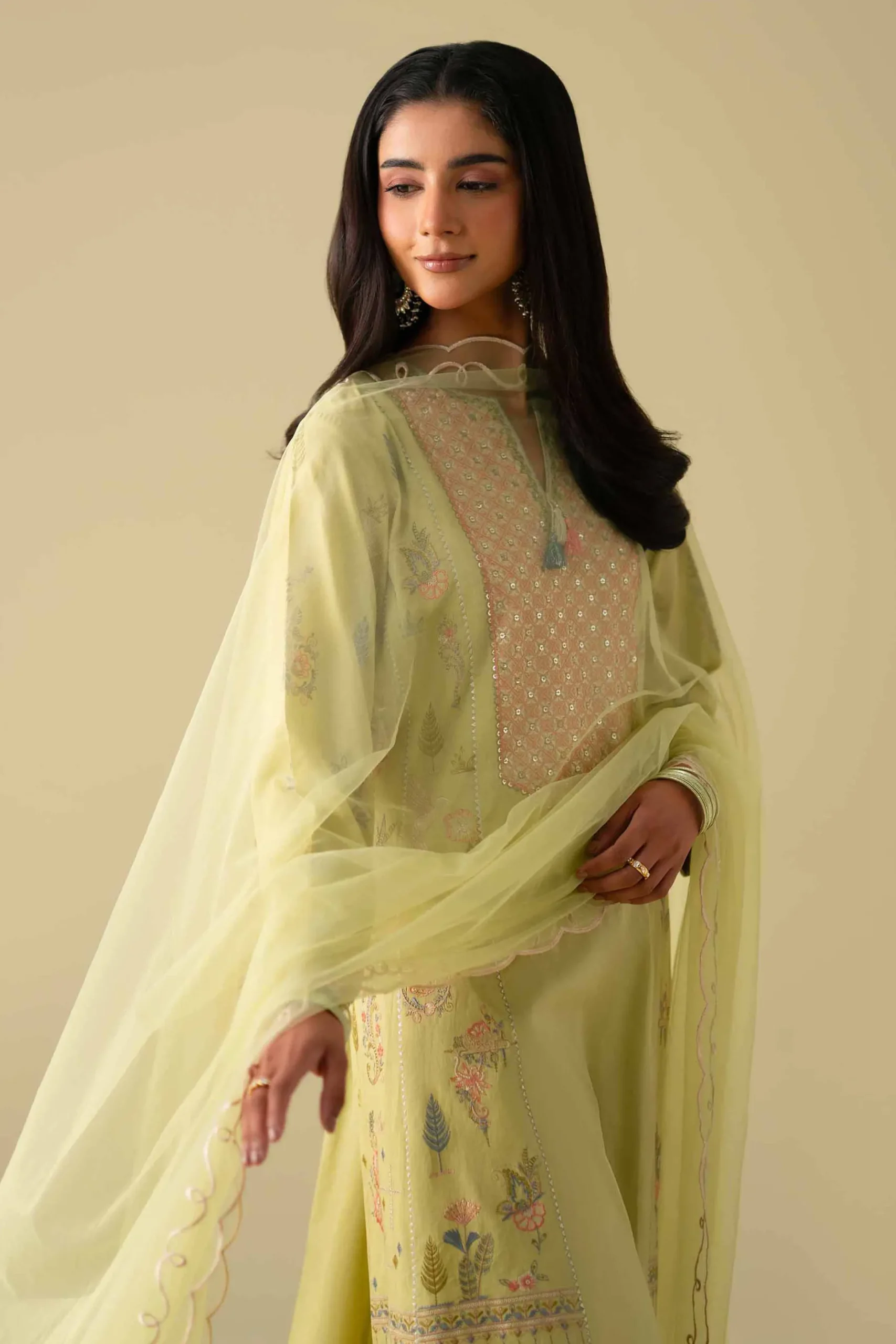 3 Piece - Embroidered Suit - KFE26-98
