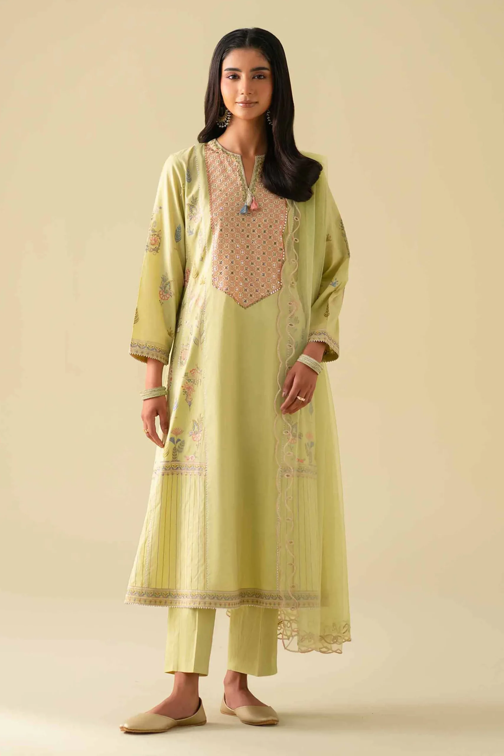 3 Piece - Embroidered Suit - KFE26-98