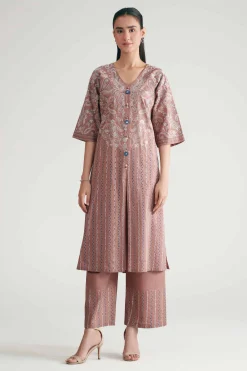 2 Piece - Embroidered Suit - KFE26-175