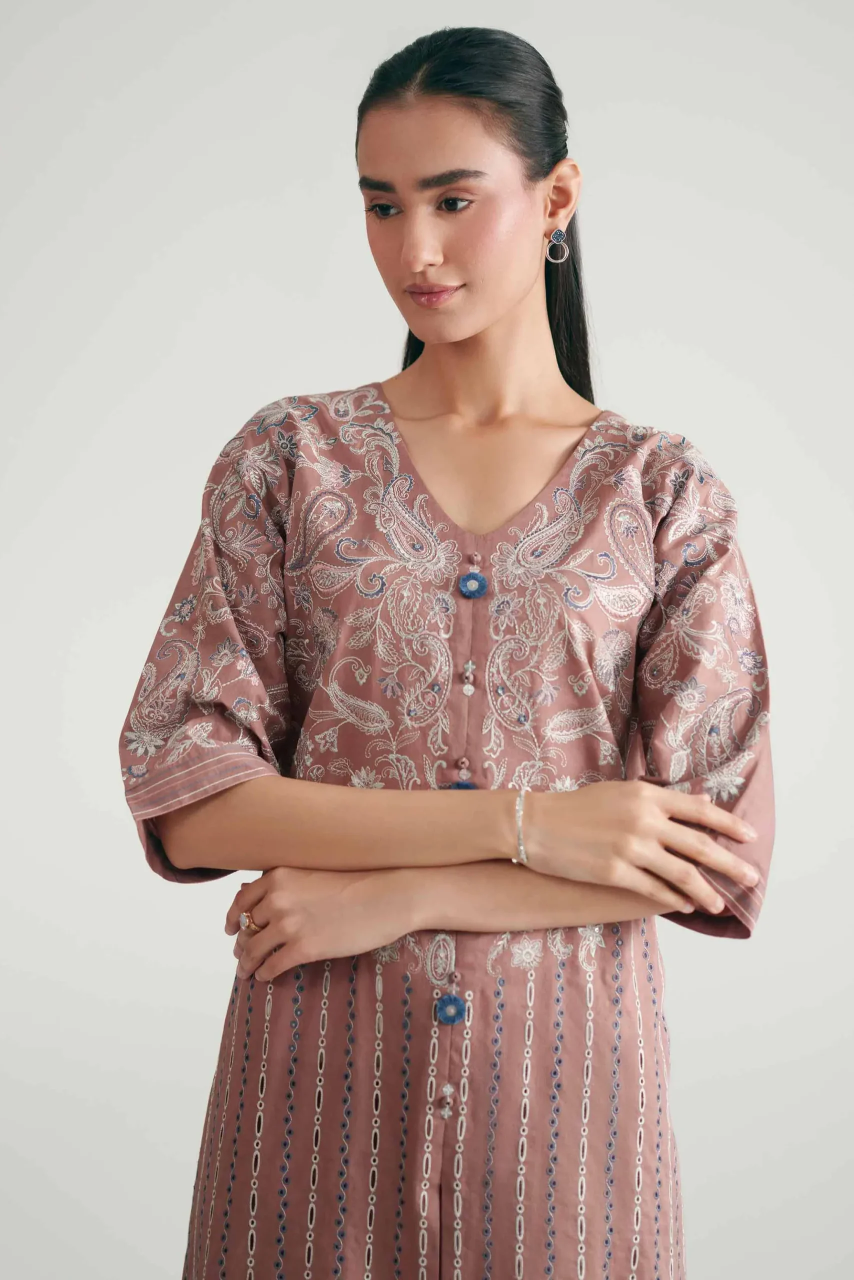 2 Piece - Embroidered Suit - KFE26-175