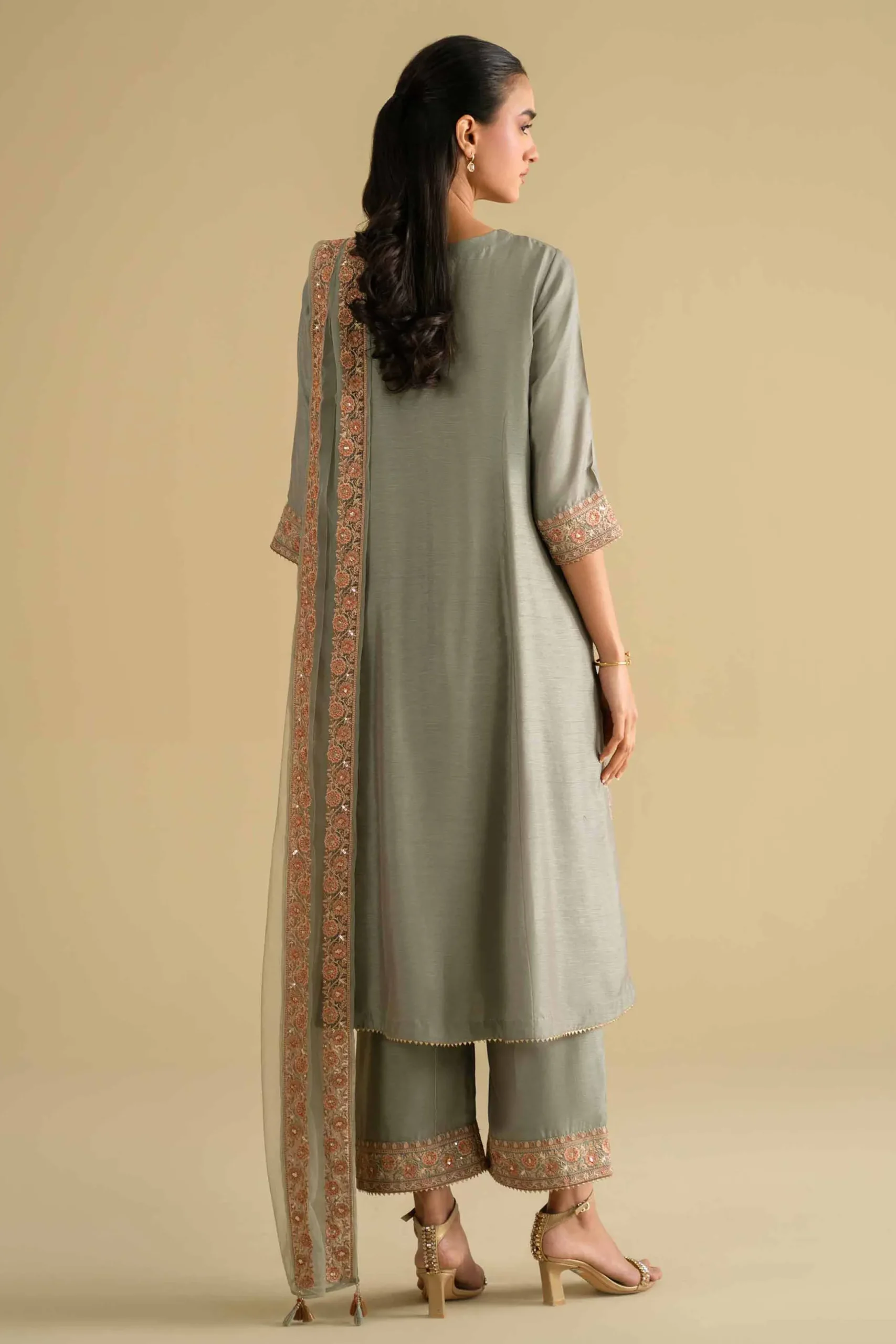 3 Piece - Embroidered Suit - KFE26-233