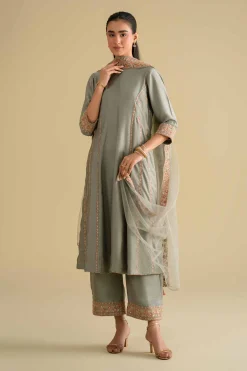 3 Piece - Embroidered Suit - KFE26-233