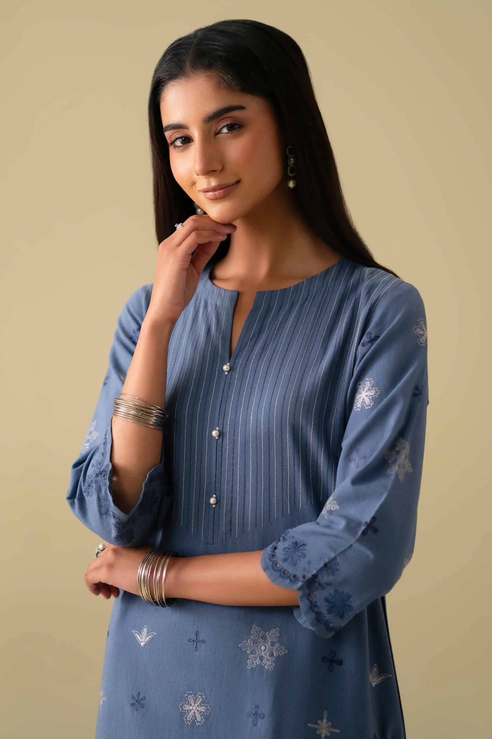 2 Piece - Embroidered Suit - KFE26-42