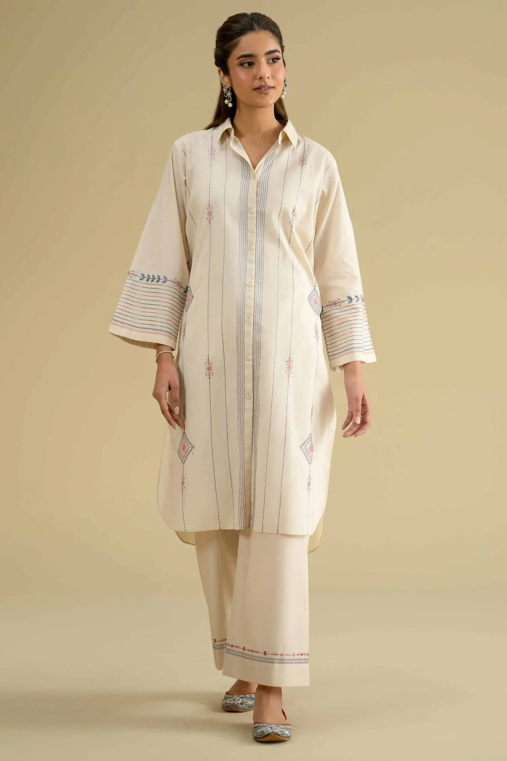 2 Piece - Embroidered Suit - KFE26-51