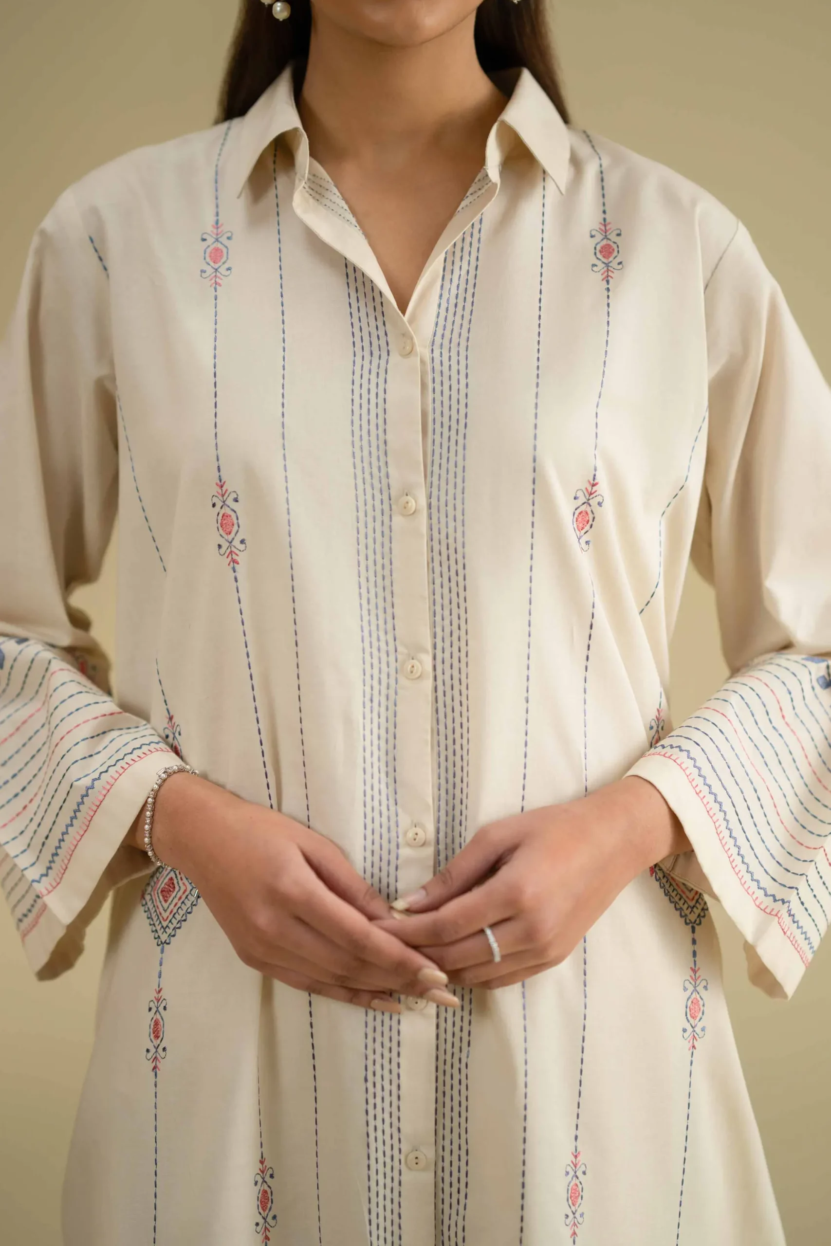 2 Piece - Embroidered Suit - KFE26-51