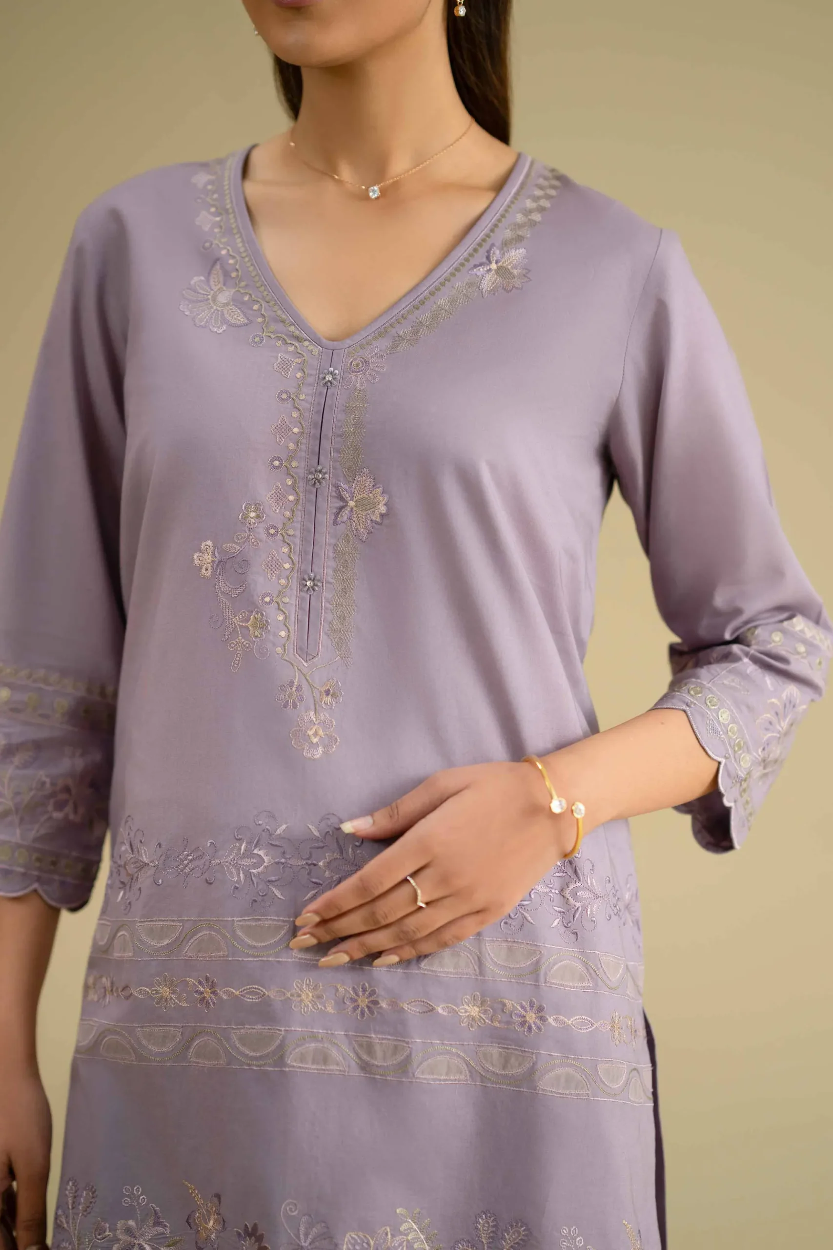 2 Piece - Embroidered Suit - KFE26-52