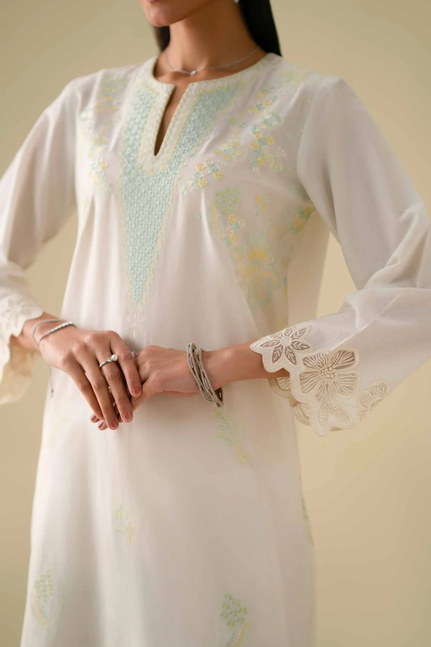 2 Piece - Embroidered Suit - KFE26-56