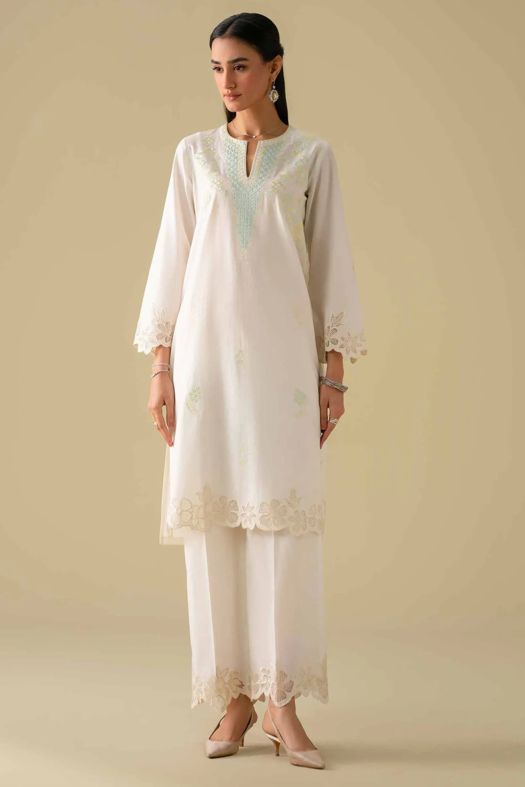 2 Piece - Embroidered Suit - KFE26-56