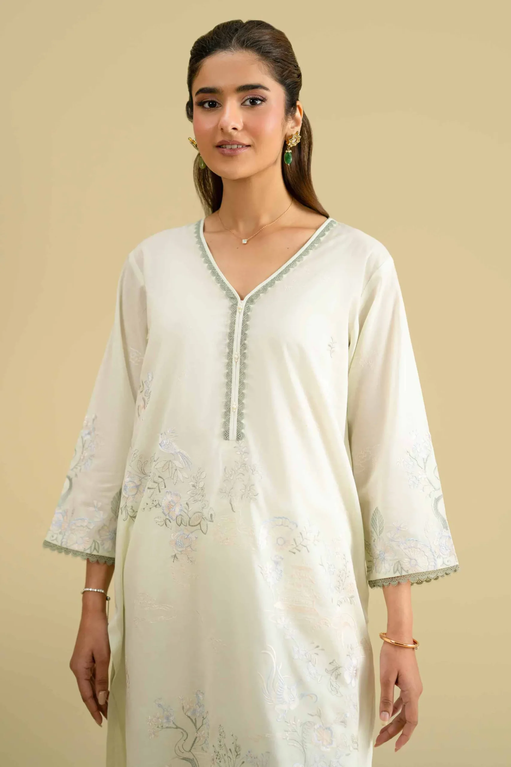 2 Piece - Embroidered Suit - KFE26-59