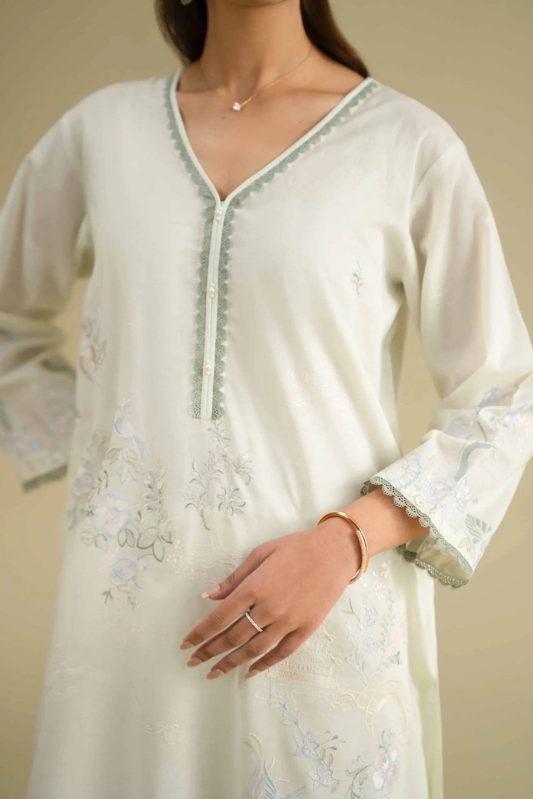 2 Piece - Embroidered Suit - KFE26-59