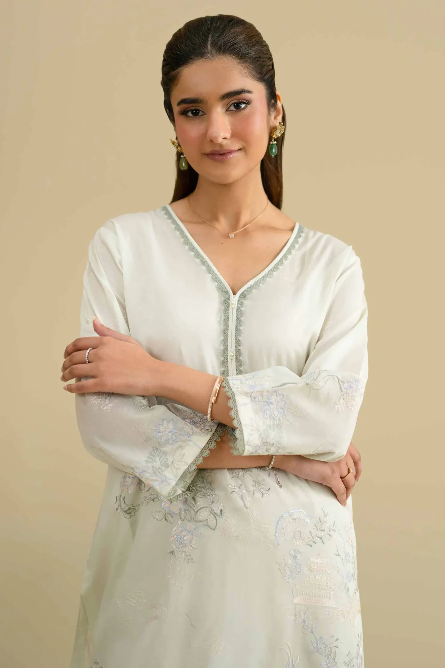 2 Piece - Embroidered Suit - KFE26-59