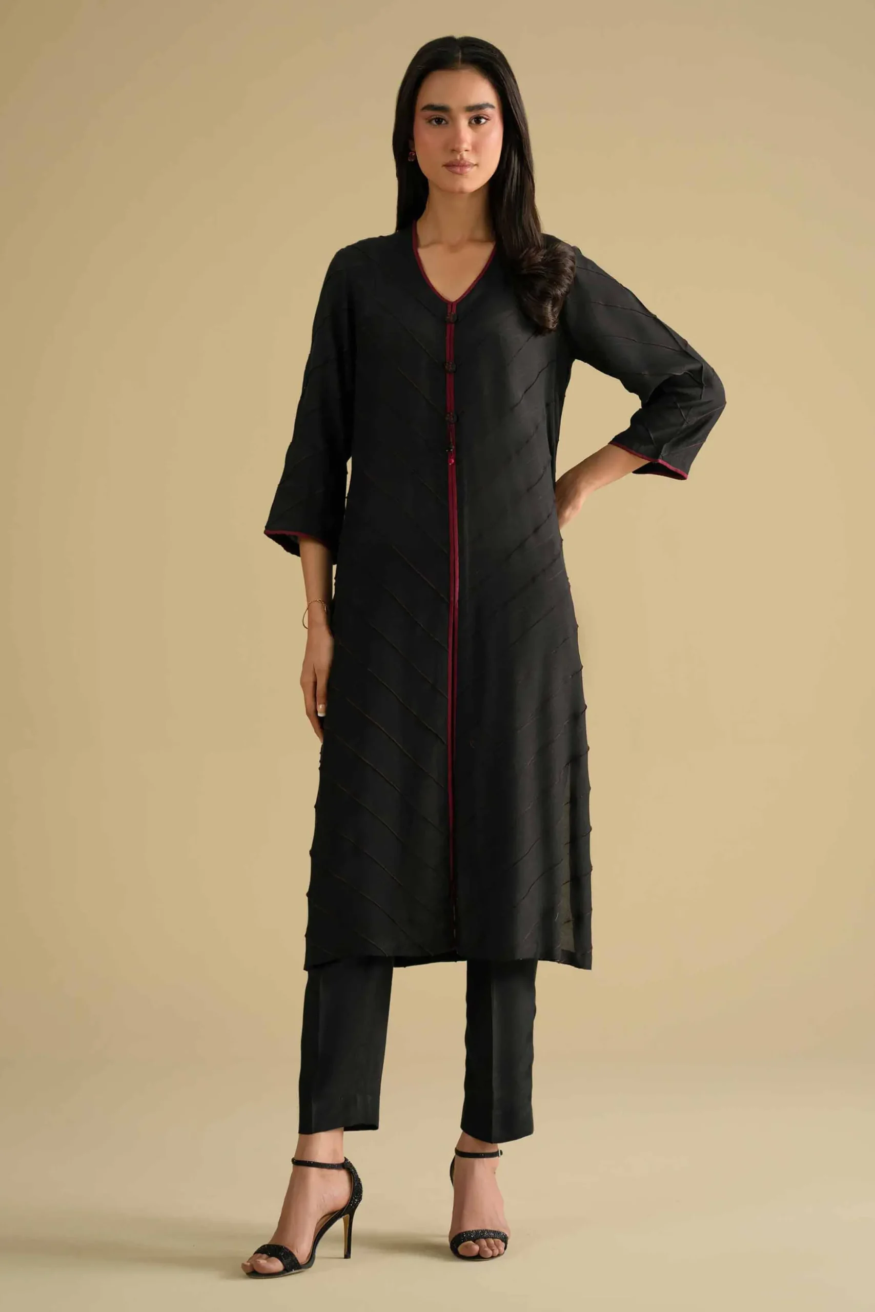 2 Piece - Embroidered Suit - KFE26-70