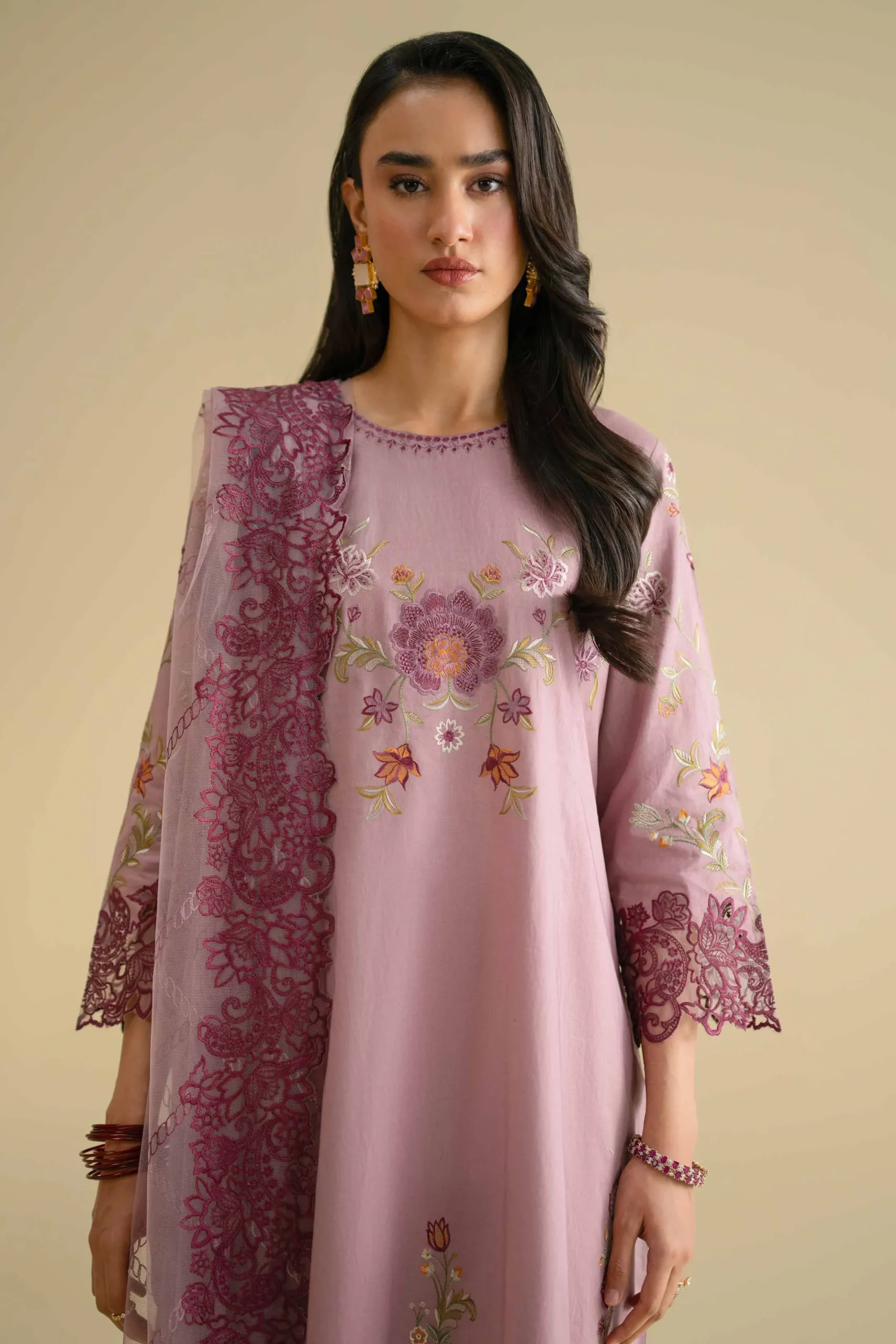 3 Piece - Embroidered Suit - KFE26-86