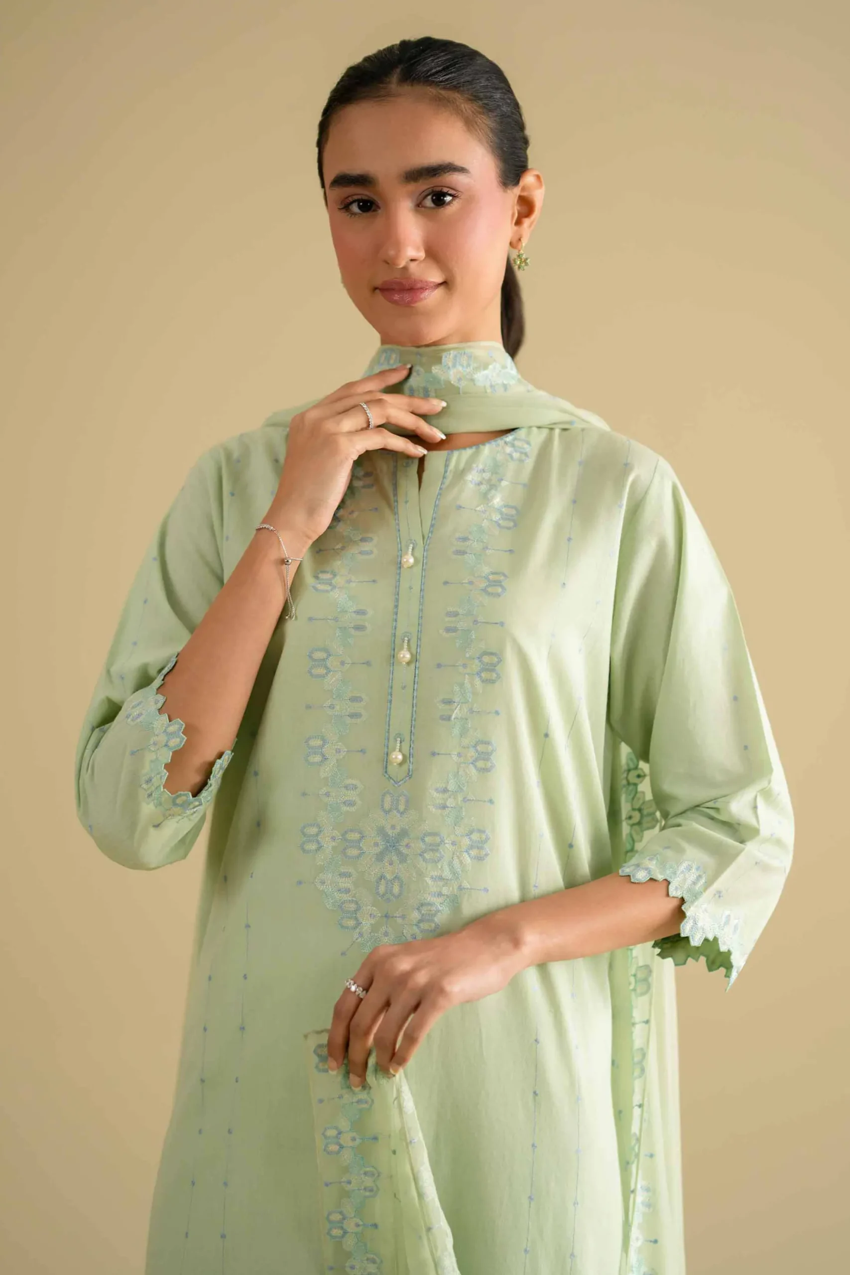 3 Piece - Embroidered Suit - KFE26-93