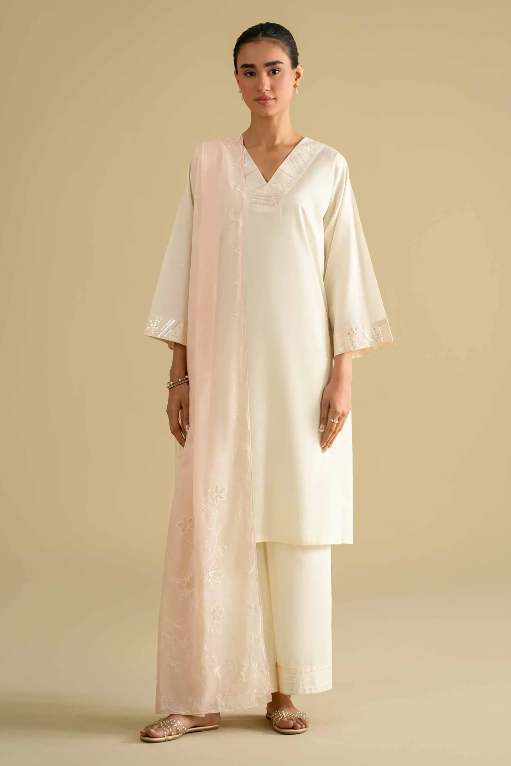 2 Piece - Embroidered Suit - KFE26-19