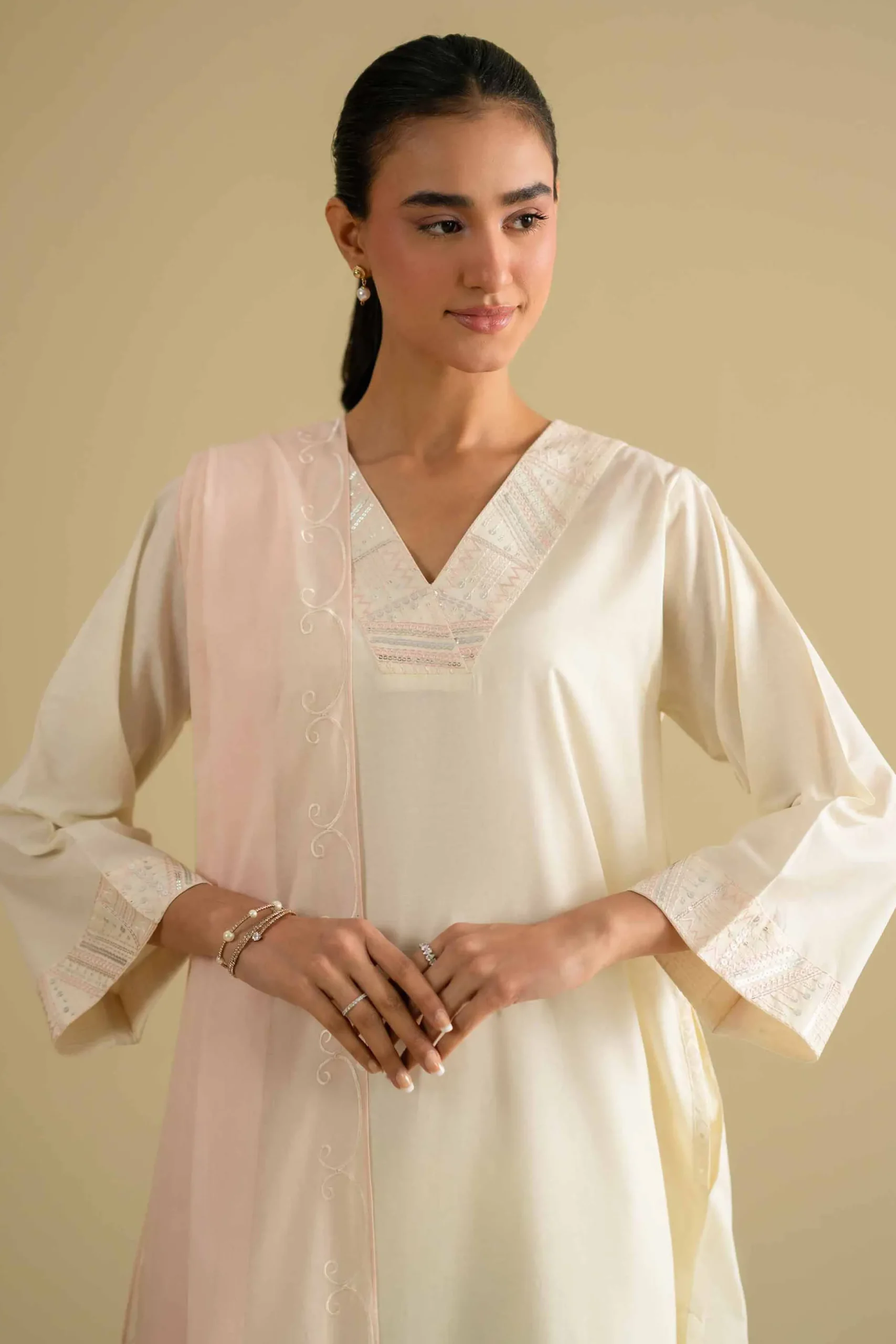 2 Piece - Embroidered Suit - KFE26-19