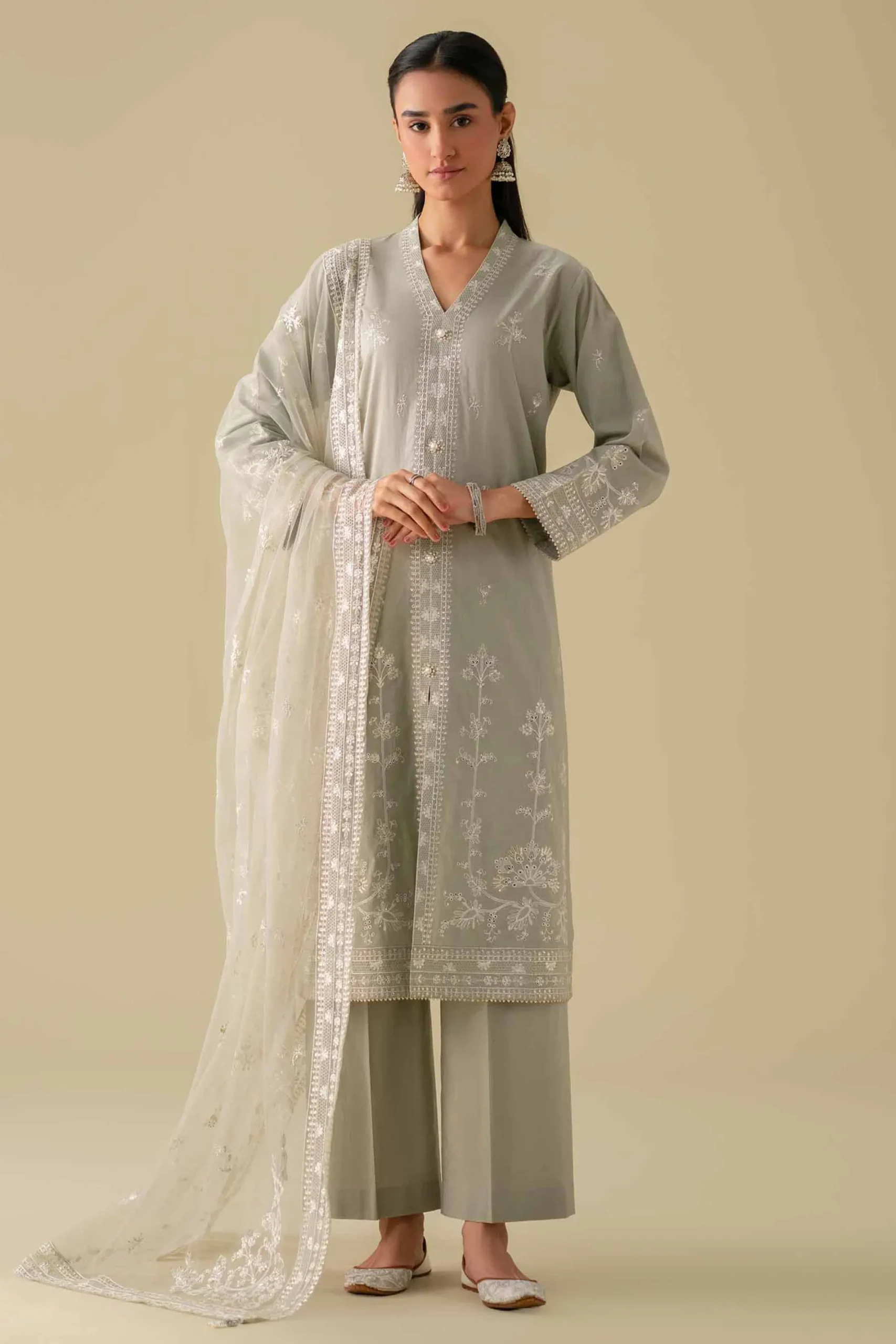 3 Piece - Embroidered Suit - KFE26-21