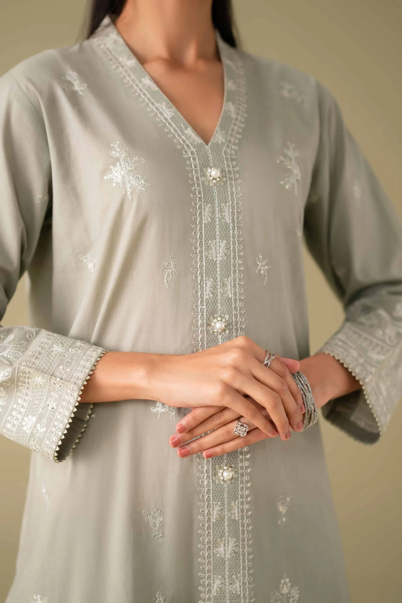 3 Piece - Embroidered Suit - KFE26-21