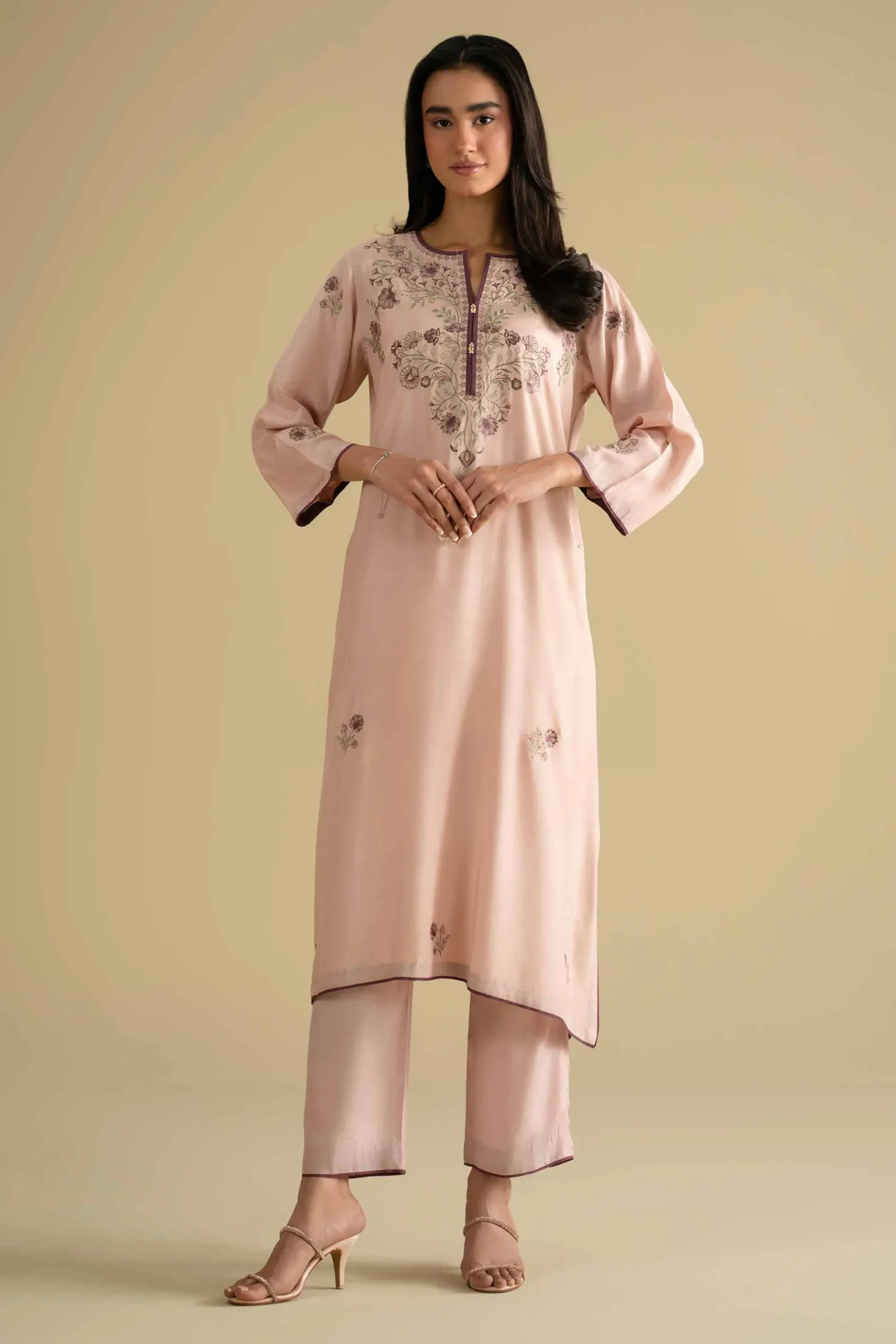 2 Piece - Embroidered Suit - KFE26-32