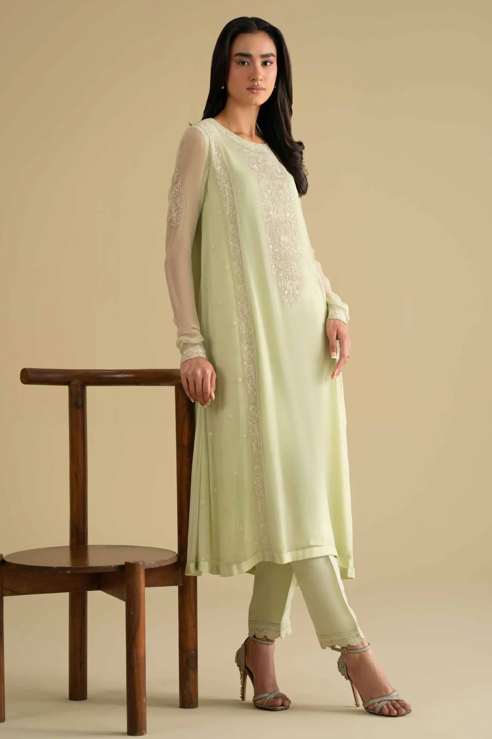 2 Piece - Embroidered Suit - KFE26-60