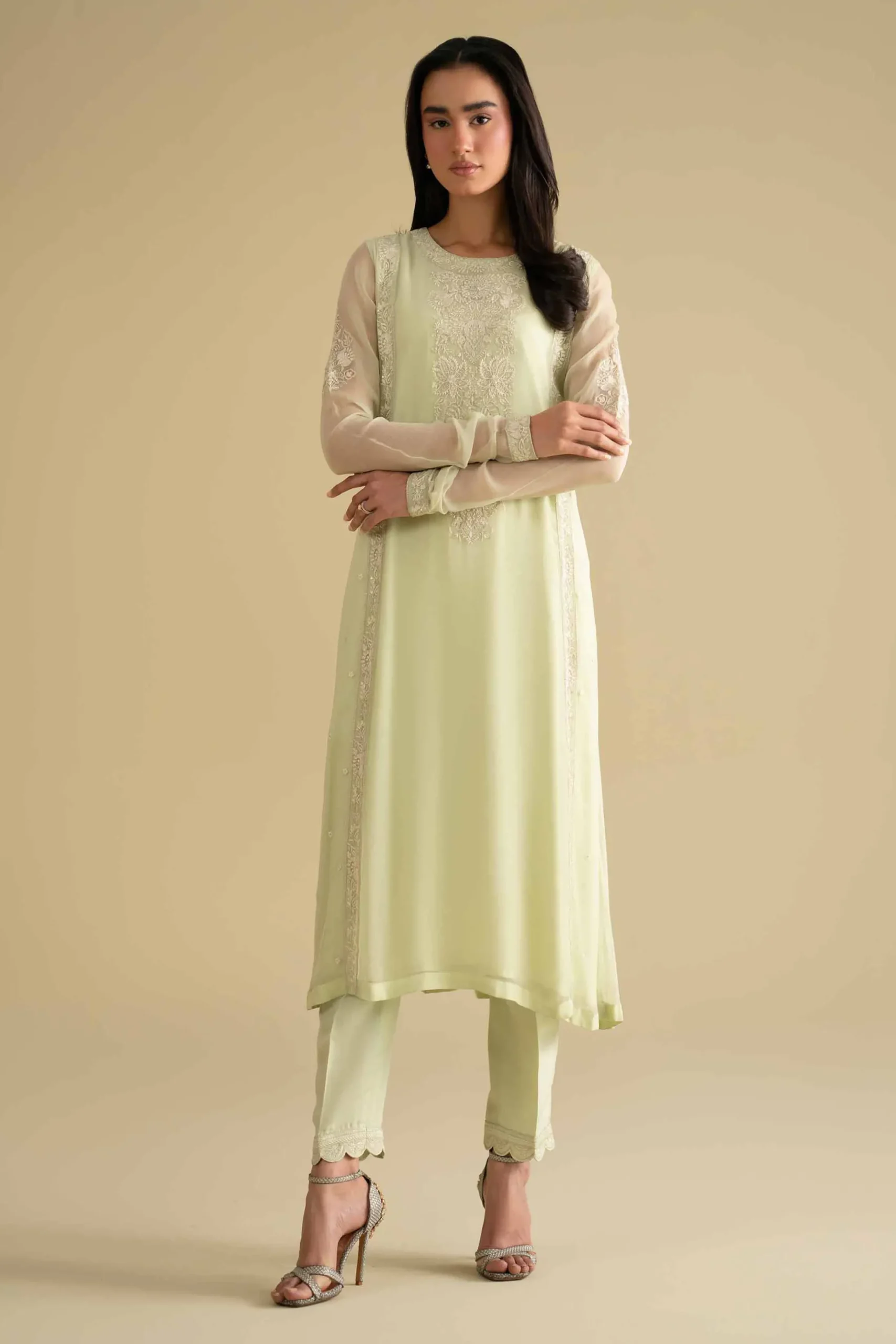 2 Piece - Embroidered Suit - KFE26-60