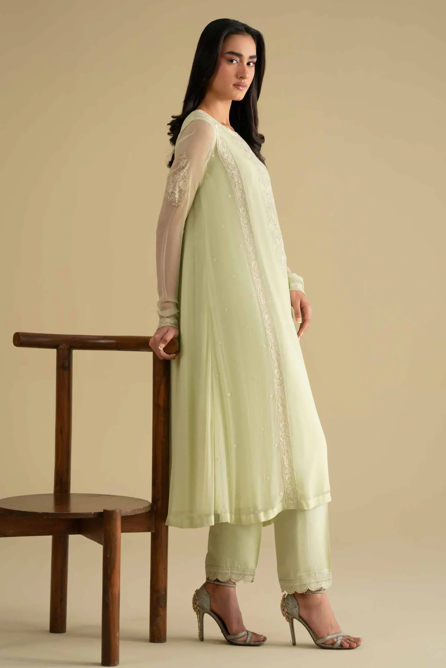 2 Piece - Embroidered Suit - KFE26-60
