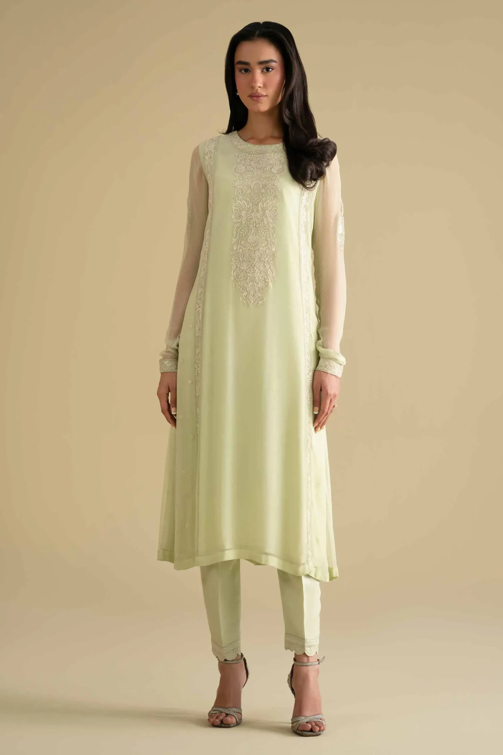 2 Piece - Embroidered Suit - KFE26-60