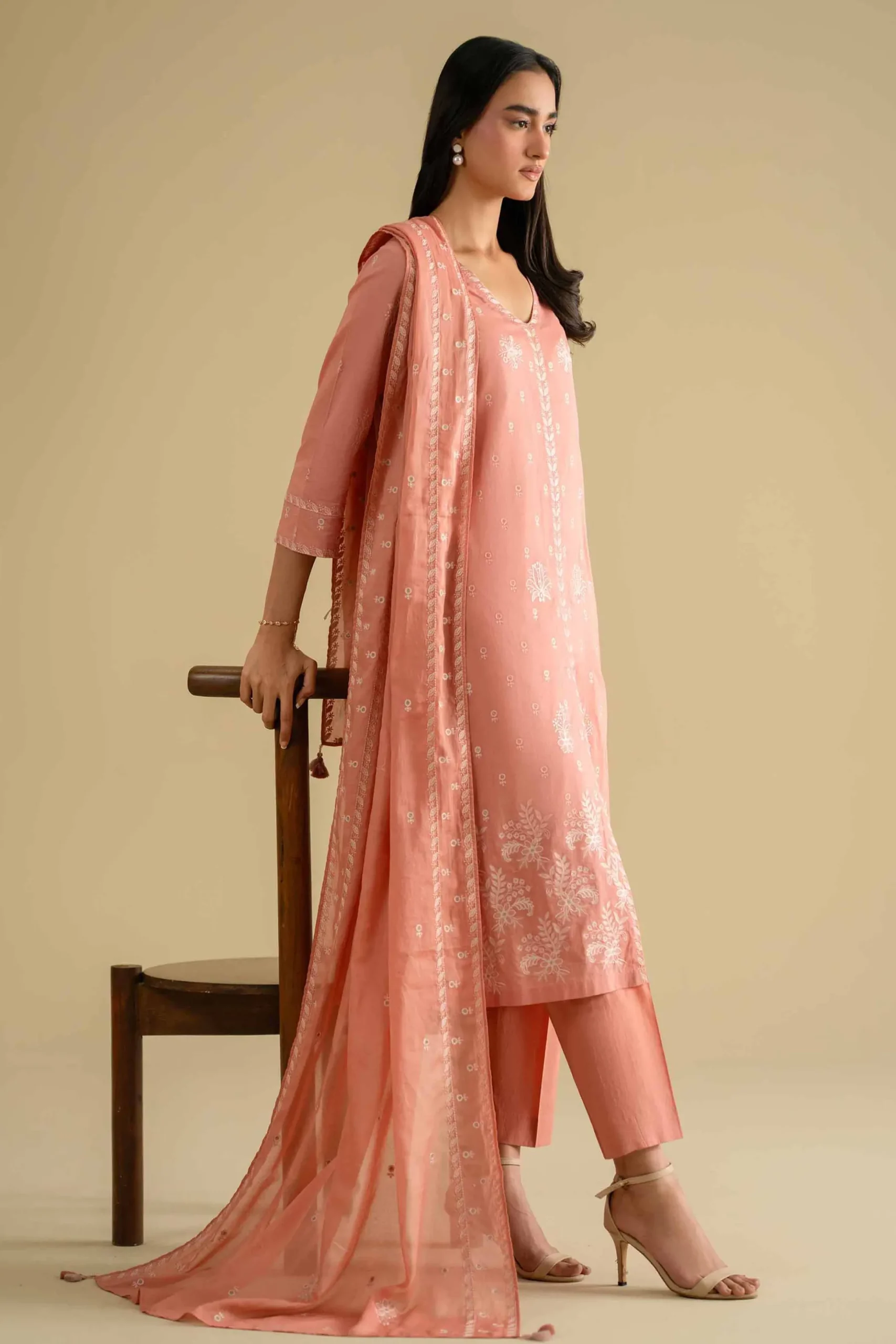 3 Piece - Embroidered Suit - KFE26-75