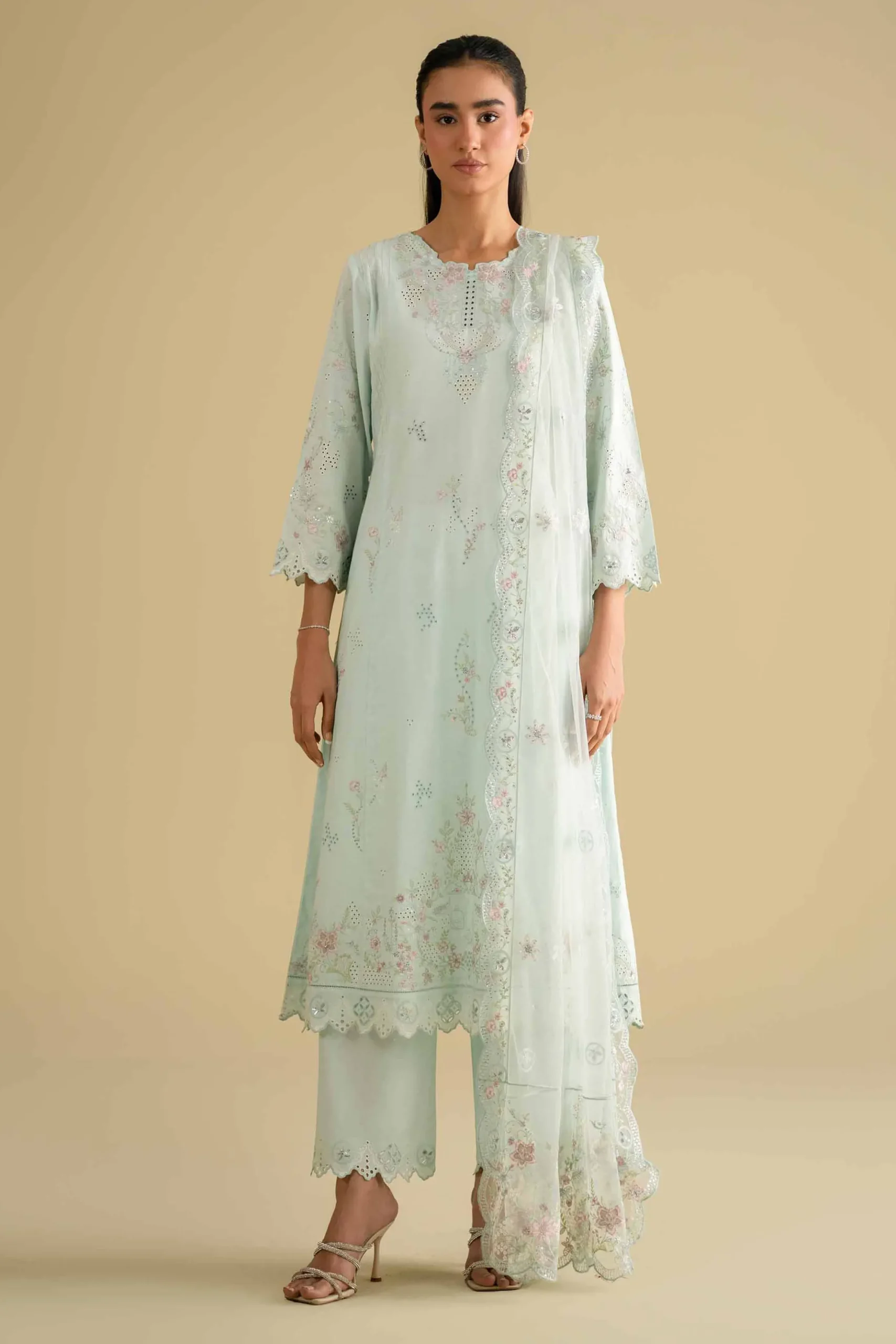 3 Piece - Embroidered Suit - KFE26-91